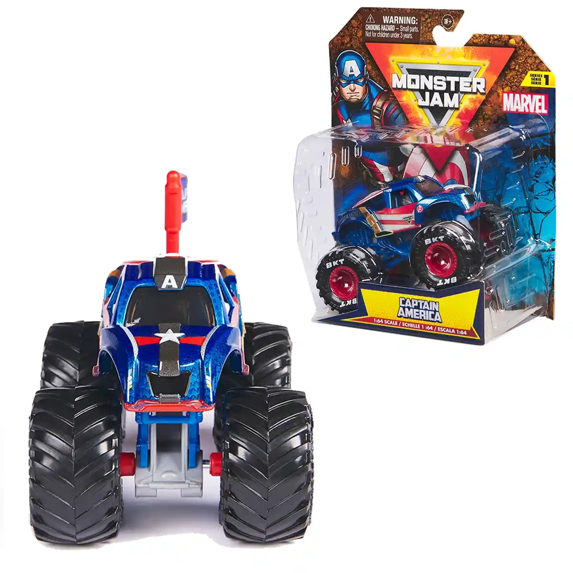 Monster Jam Marvel Vehicles 1:64 1-PK