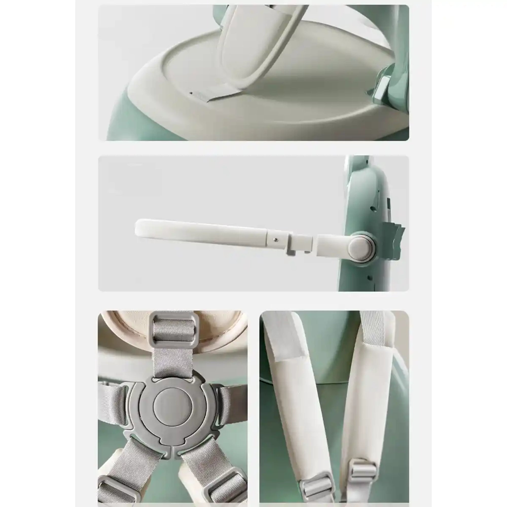 2 In 1 Hooded Baby Stroller/Walker, Parents Push Car, For Age 1+  Light Green