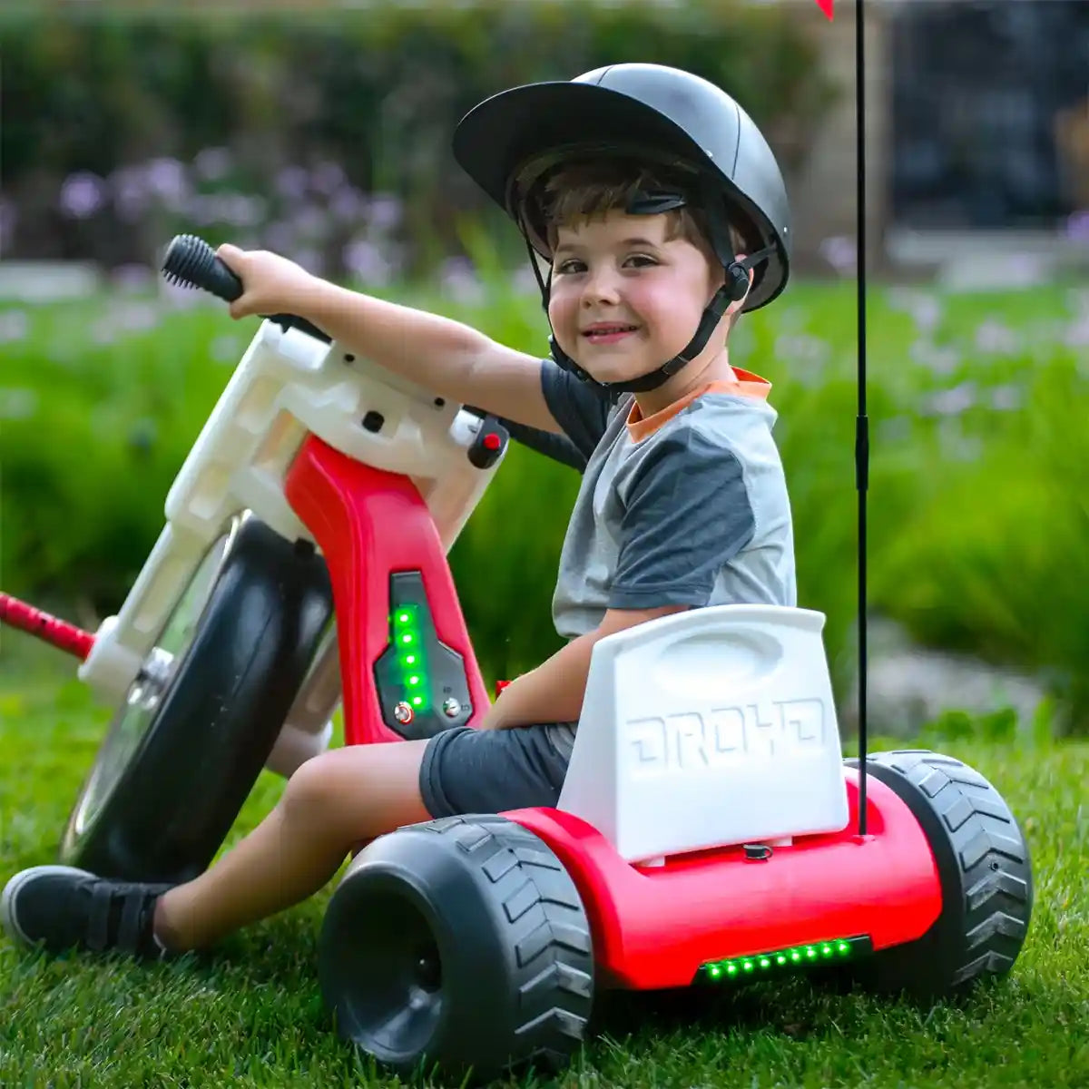 Kids Electric Tricycle, Motorized Vehicles w/ Parental Speed ​​Control, Adjustable Seat, Multi-Color LED Lights