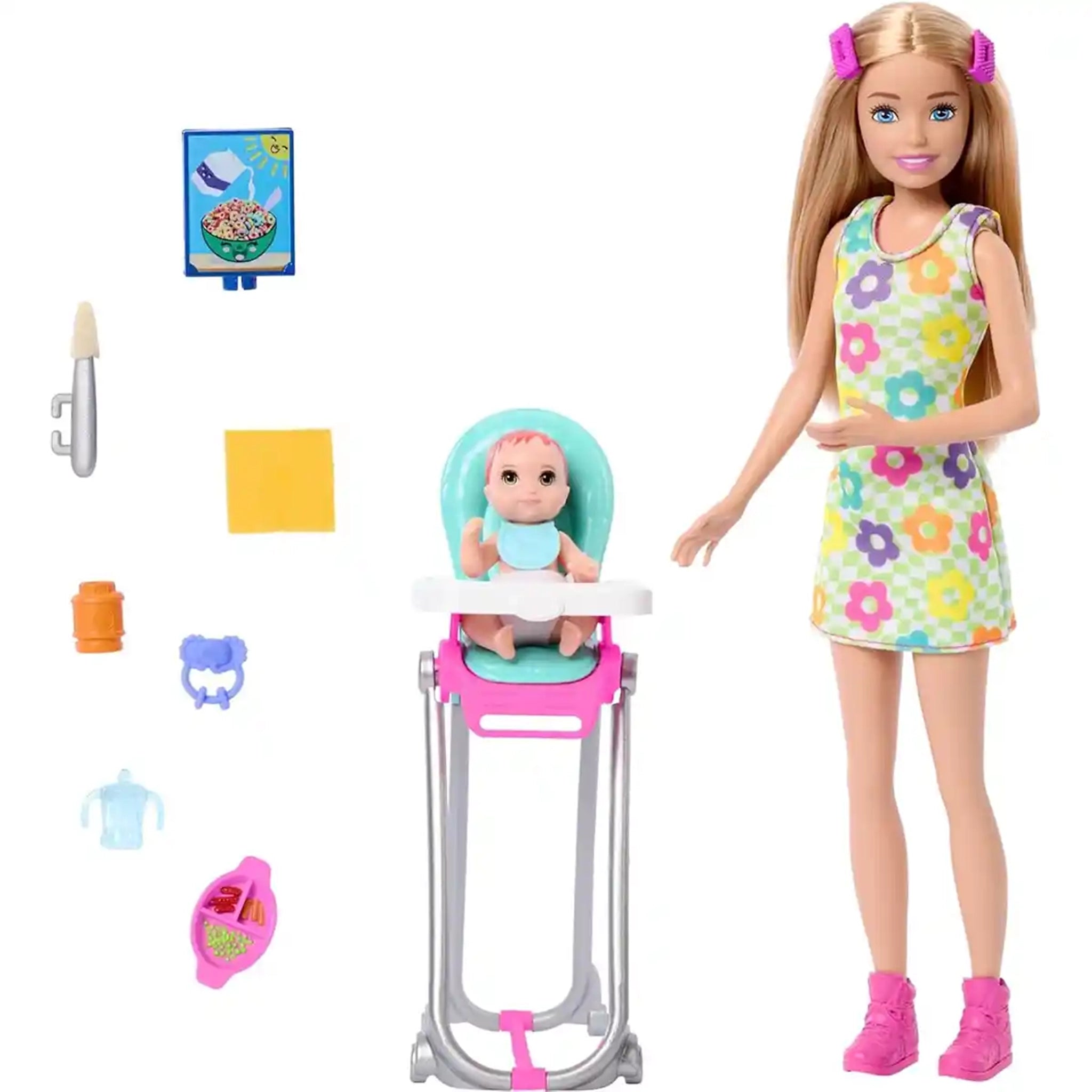 Barbie Skipper Babysitters Inc. Doll and Playset - Feeding Baby (Blonde)