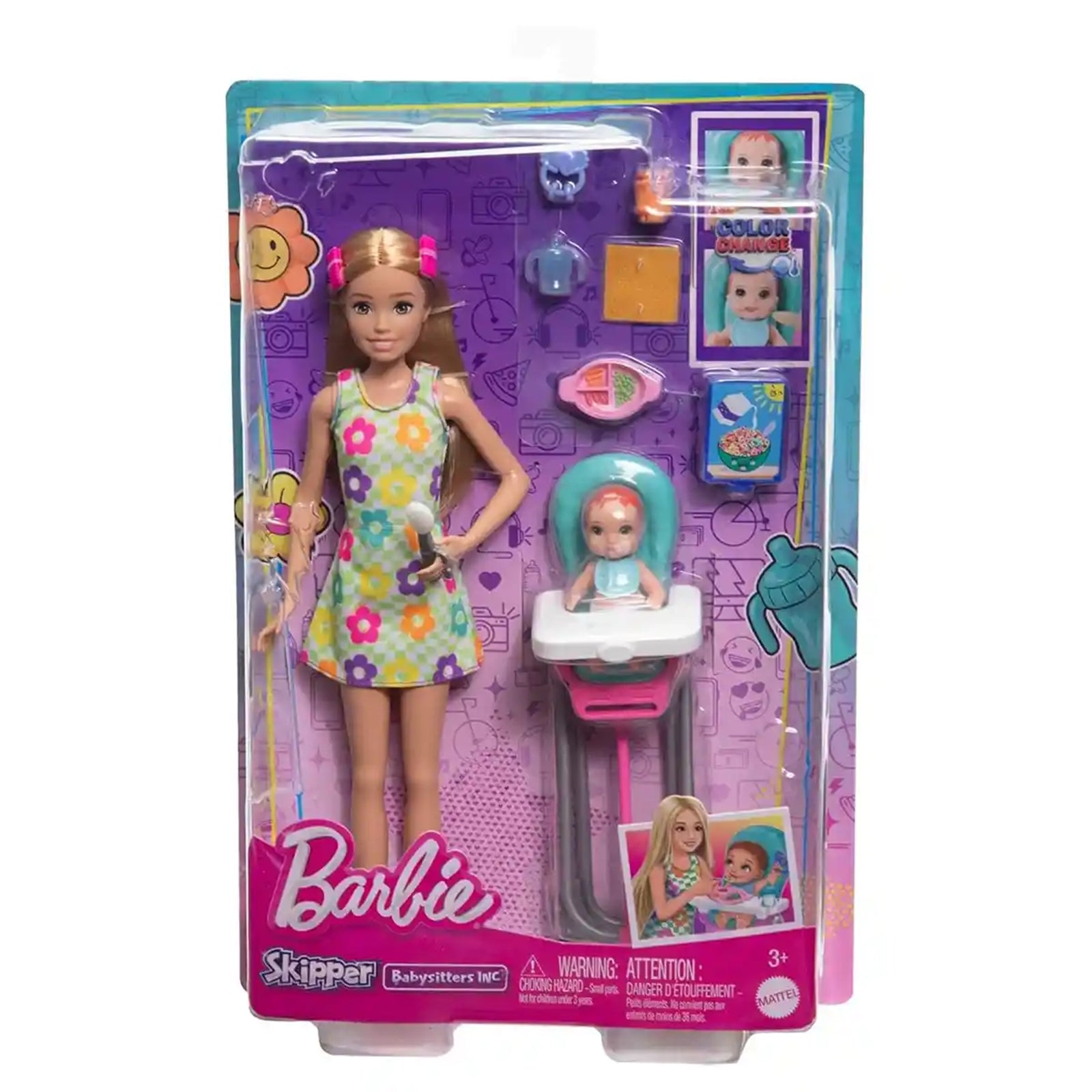 Barbie Skipper Babysitters Inc. Doll and Playset - Feeding Baby (Blonde)