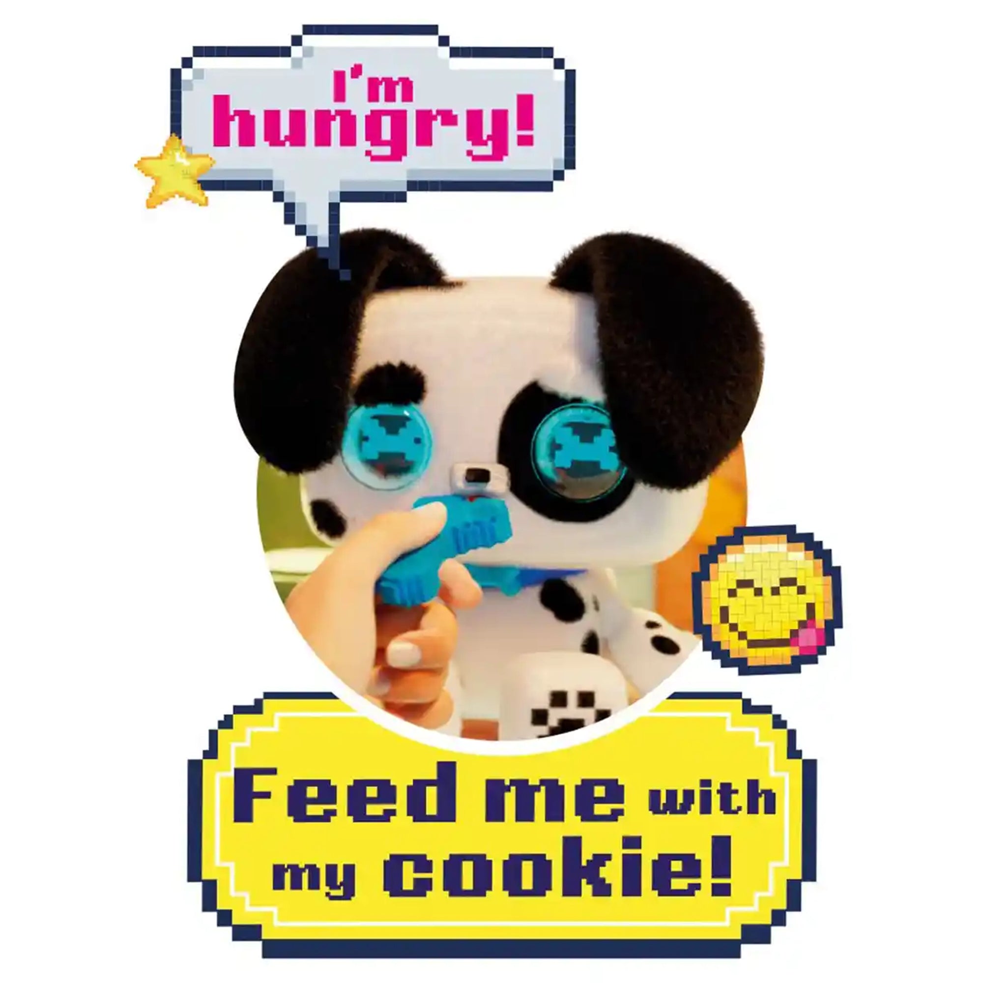 Pixel Hugs Electronic Plush (Black/White)