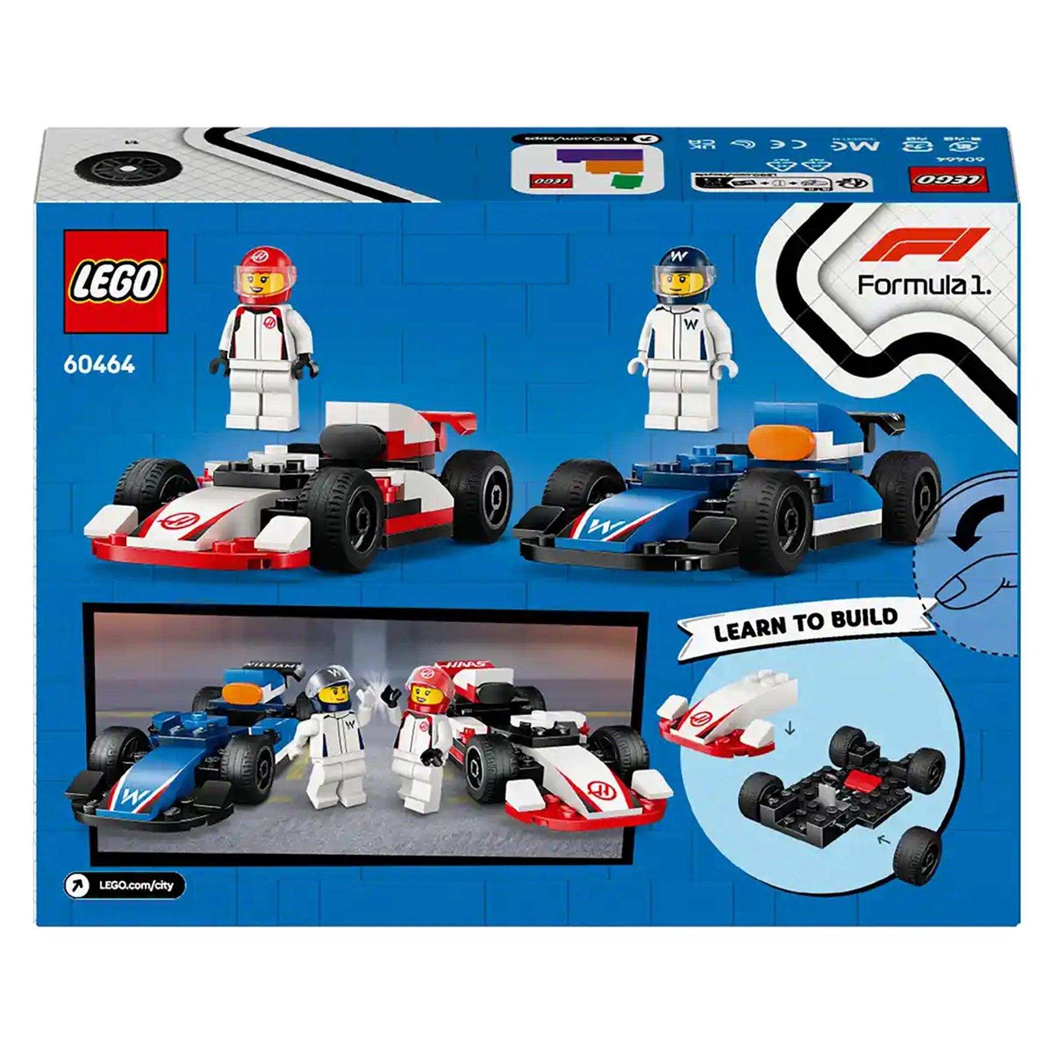 LEGO City LEGO 60464 F1 Williams Racing & Haas F1 Race Cars
