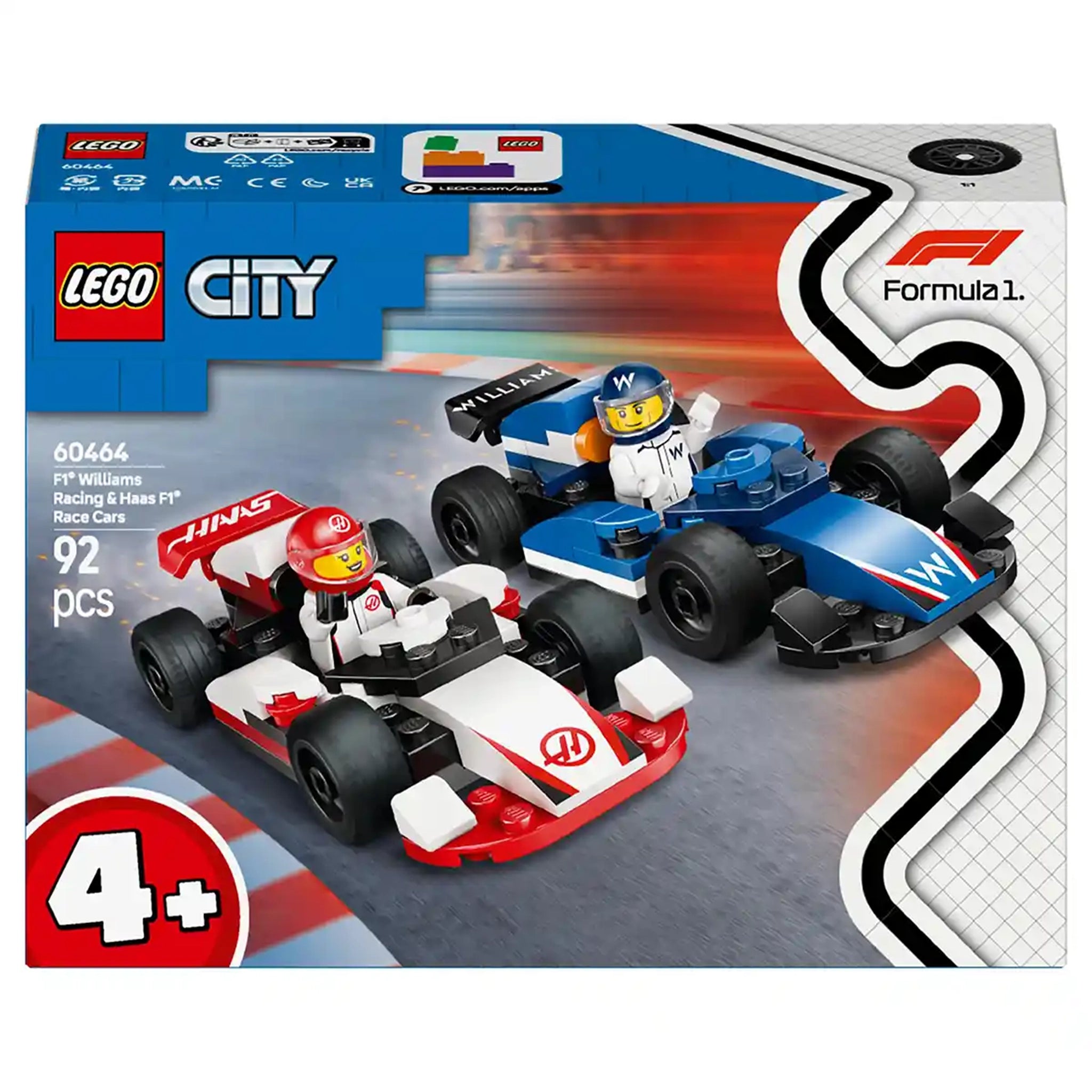 LEGO City LEGO 60464 F1 Williams Racing & Haas F1 Race Cars