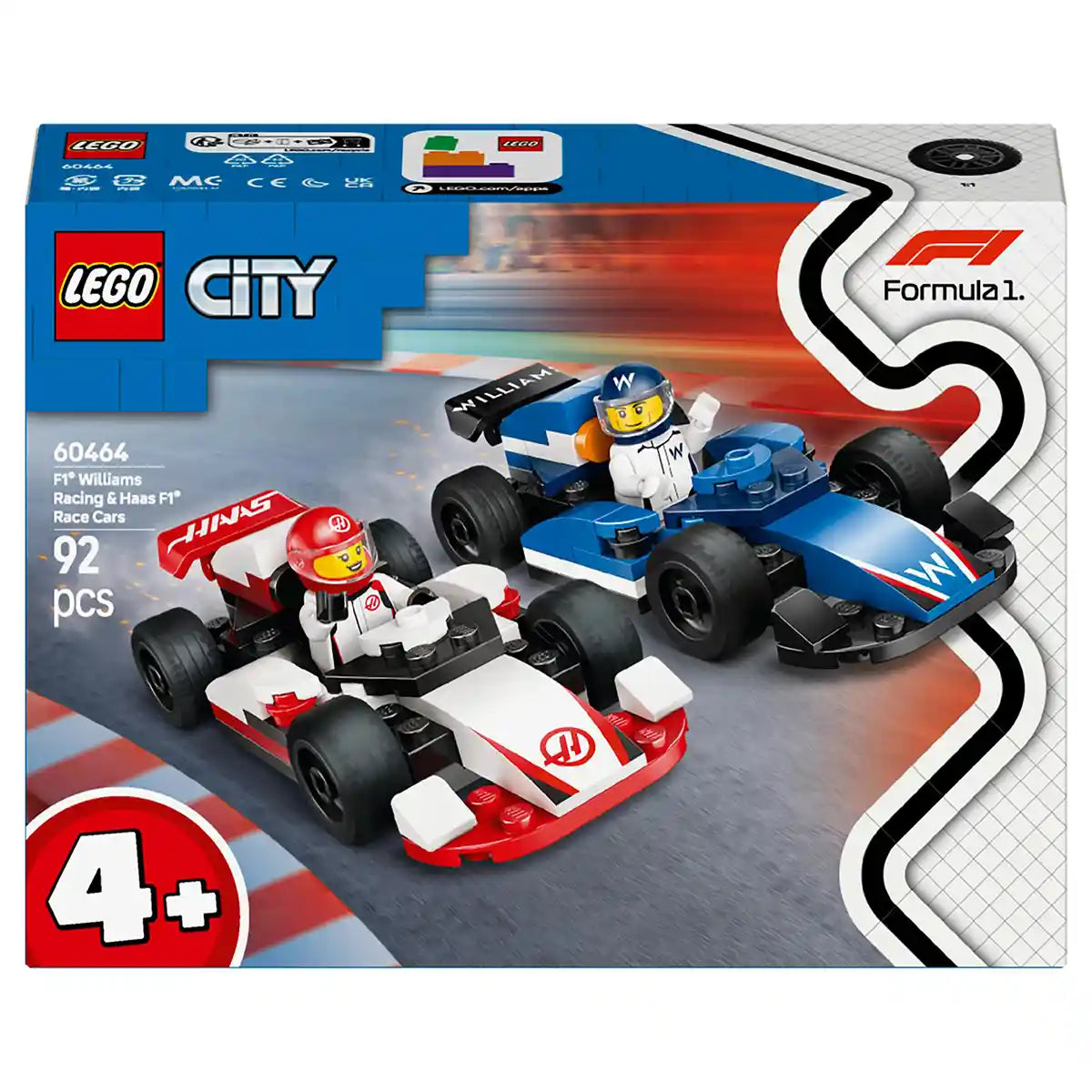 Lego 60464 F1 Williams Racing & Haas F1 Race Cars