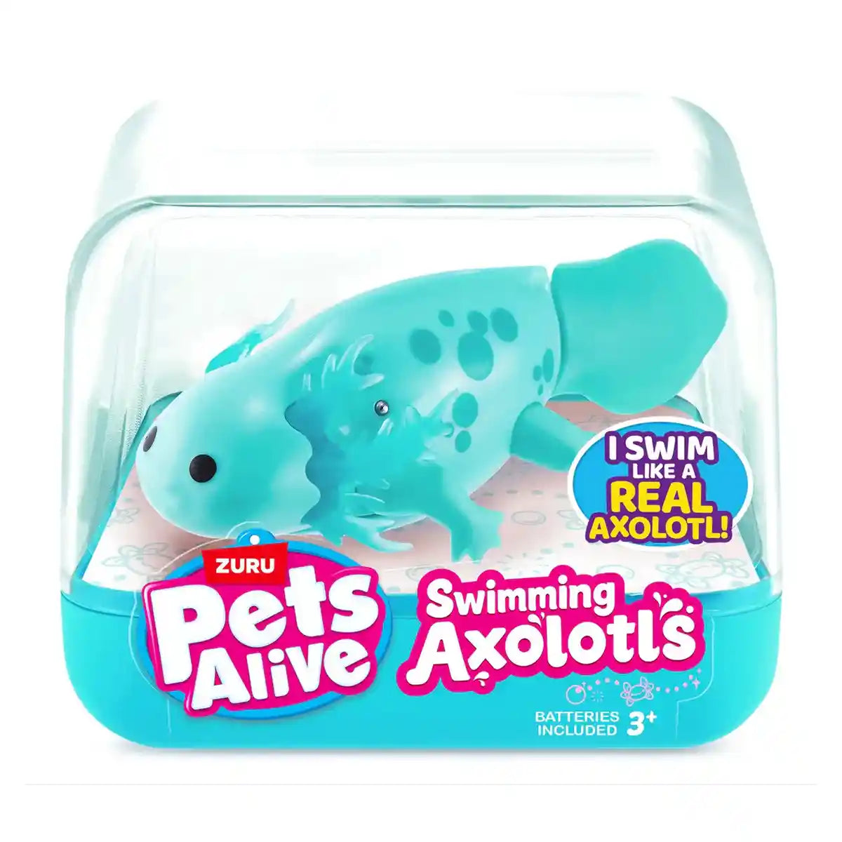 S001-Pets Alive-Robo Axolotl - Series 1 - Swimming Axolotl-Cube- 3facing12pcs/Pdq,48pcs/4pdq/Ctn