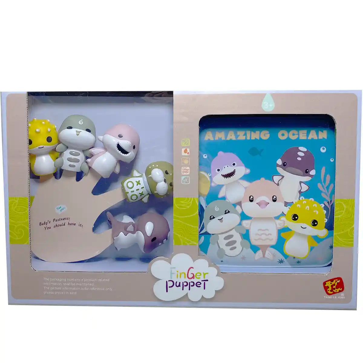 Marine Animal Finger Doll And Story Bath Book