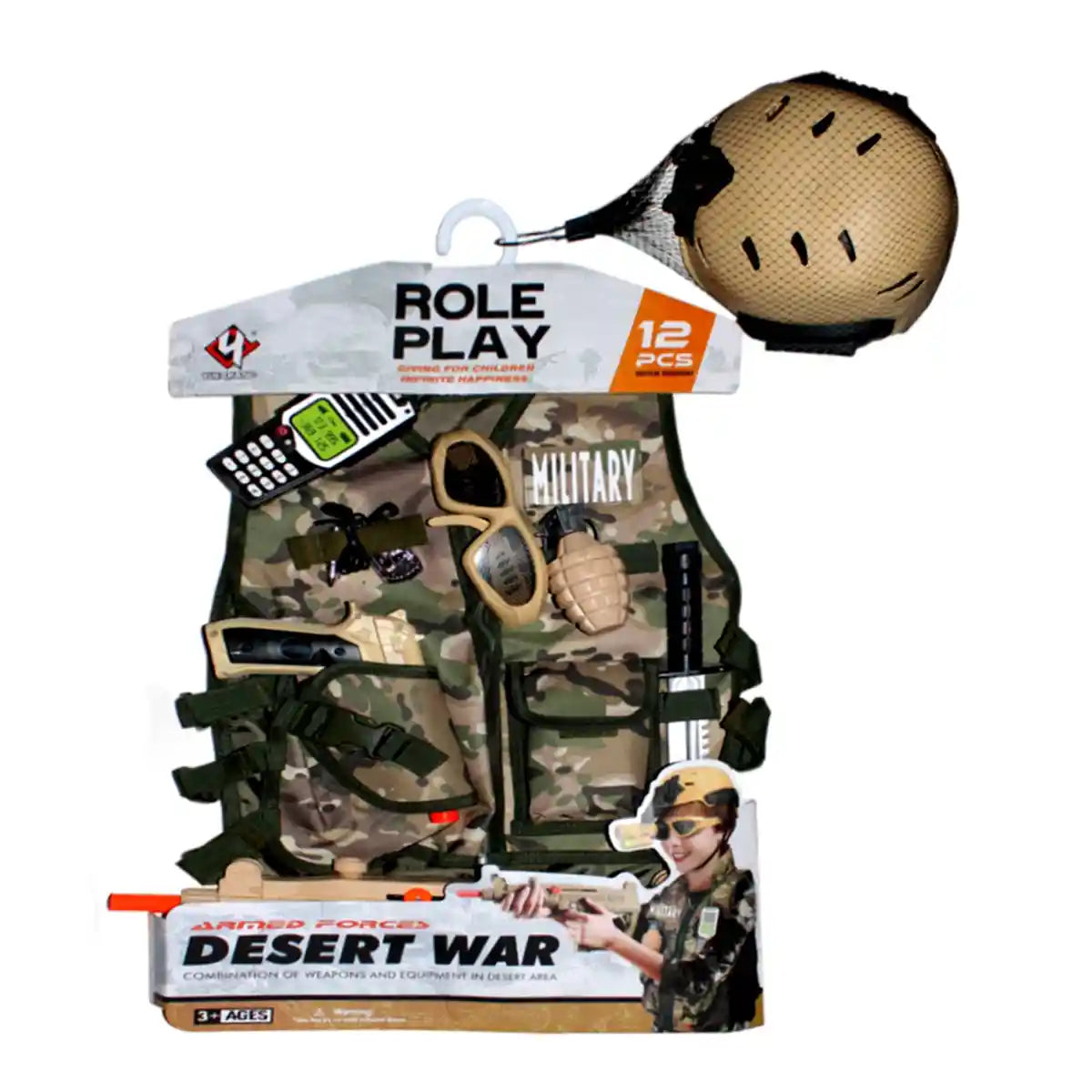 Military Costume-Role Play For 3yrs+