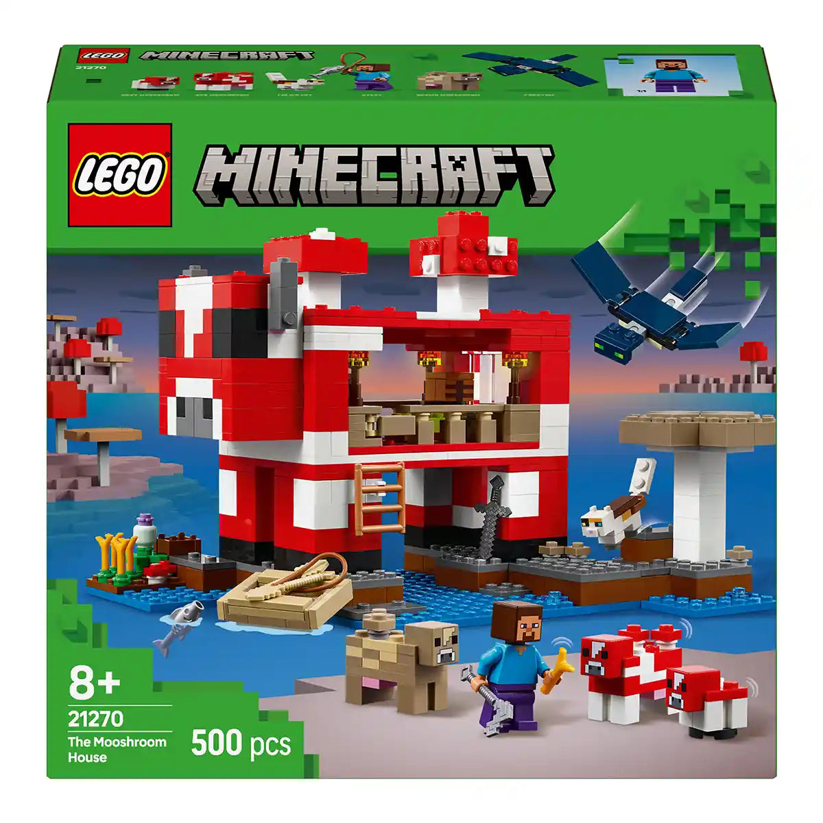 LEGO Minecraft The Mooshroom House Island Gamer Kit Toy for Kids 21270