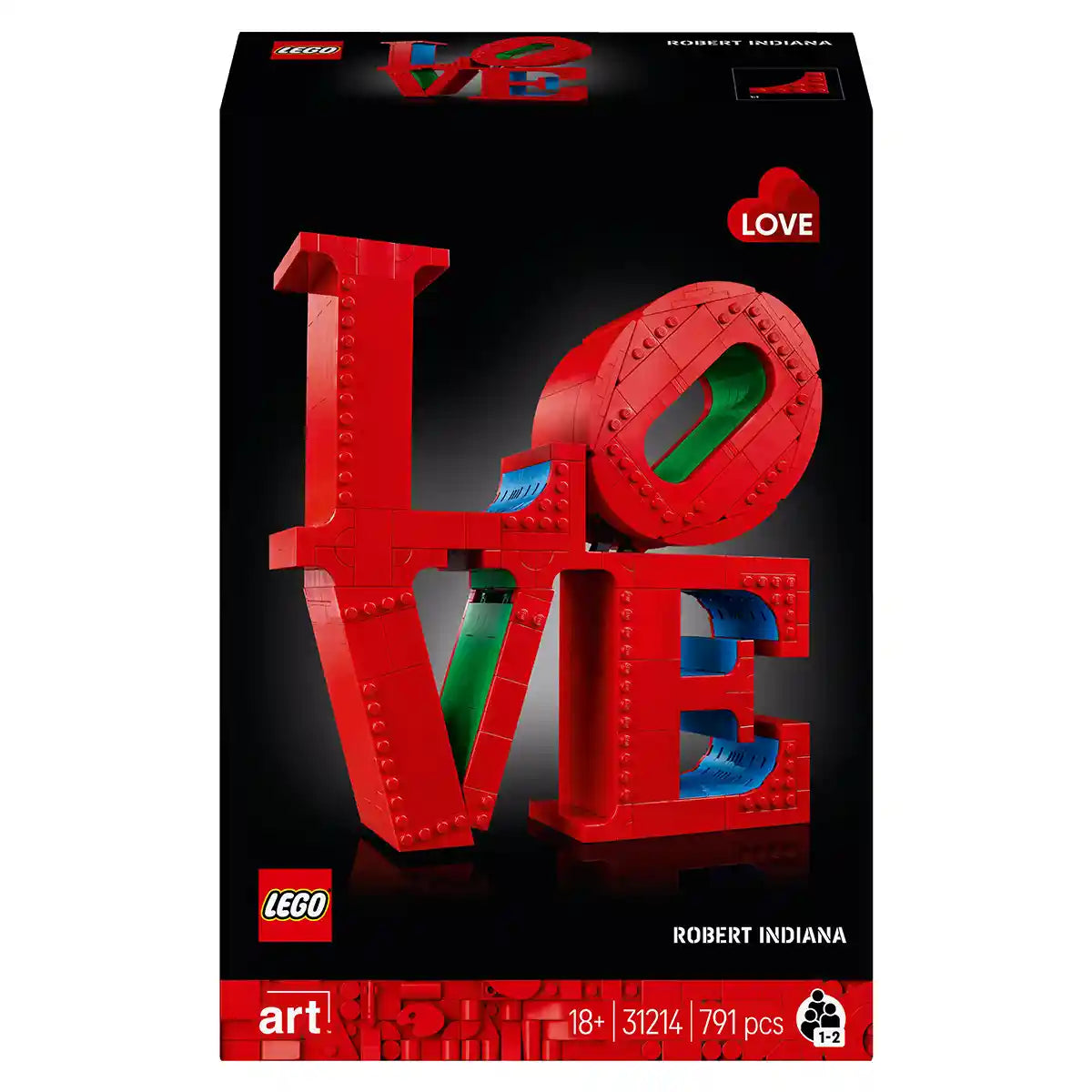 LEGO Art LOVE, Gift for Couples and Home Decor Idea 31214