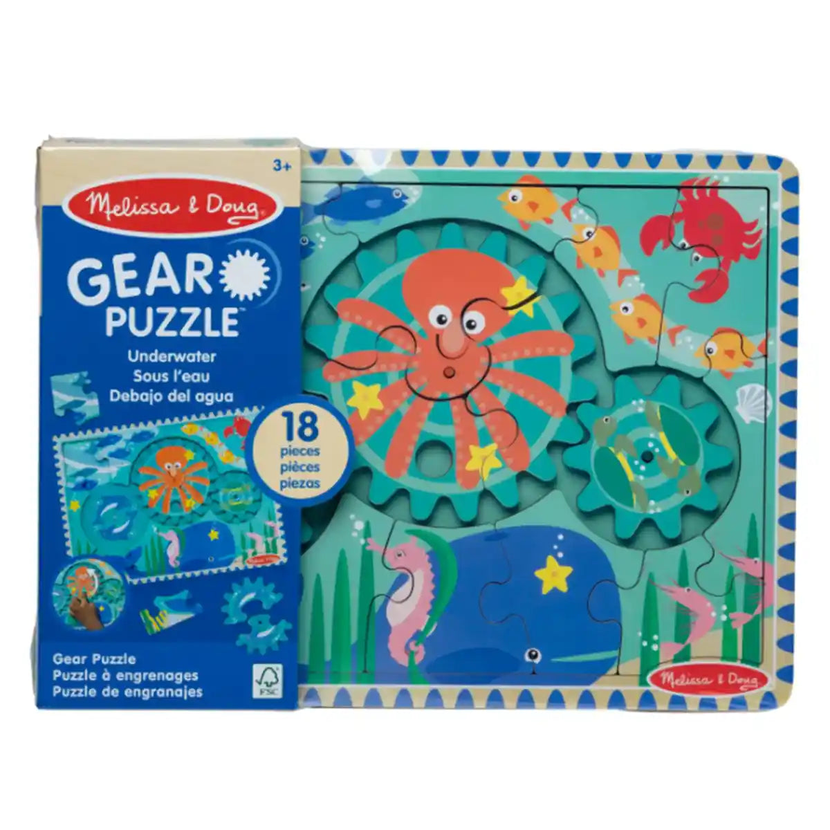 Melissa and Doug Underwater Wooden Gear Puzzle