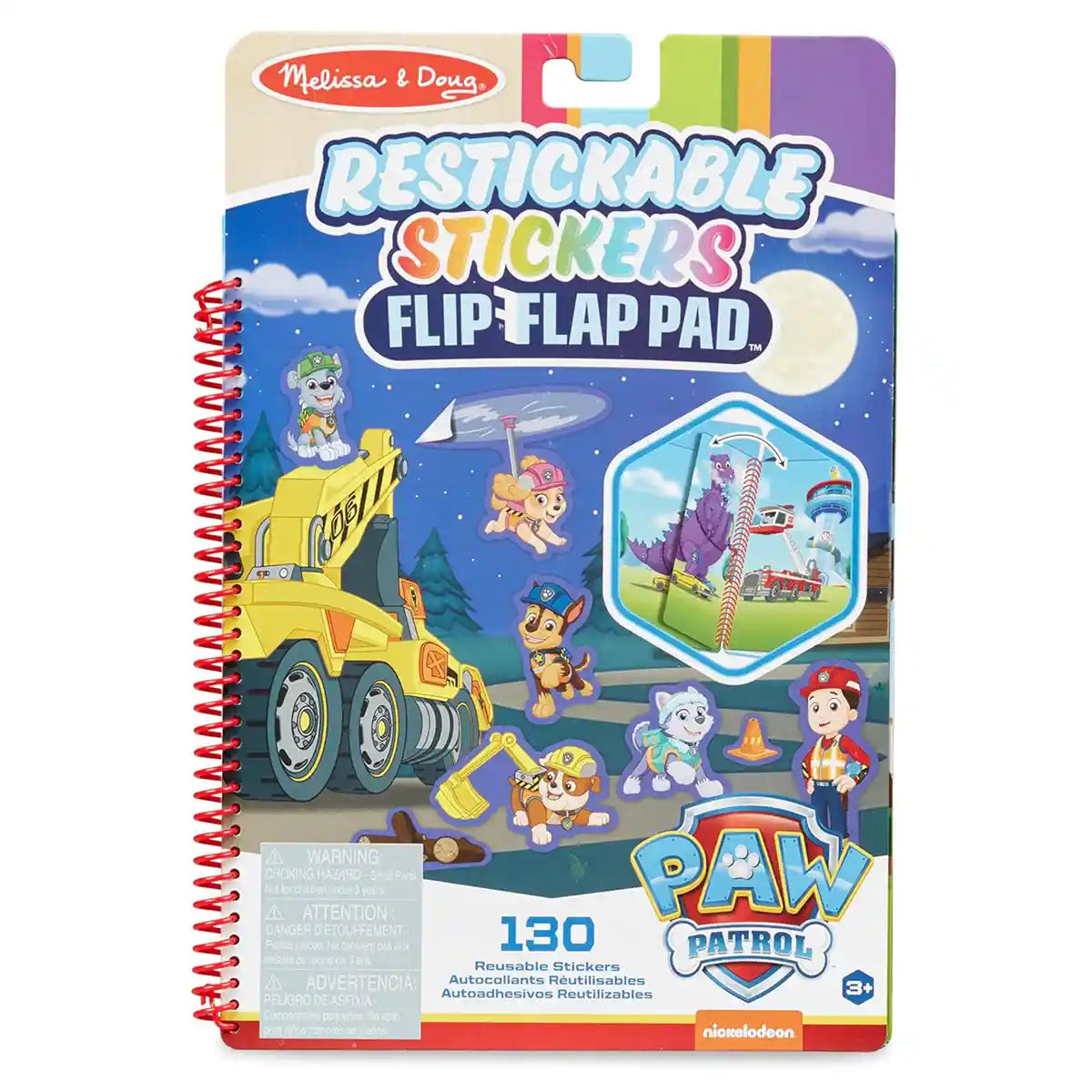 Md Paw Patrol Restickable Stickers Flip-Flap Pad - Ultimate Rescue