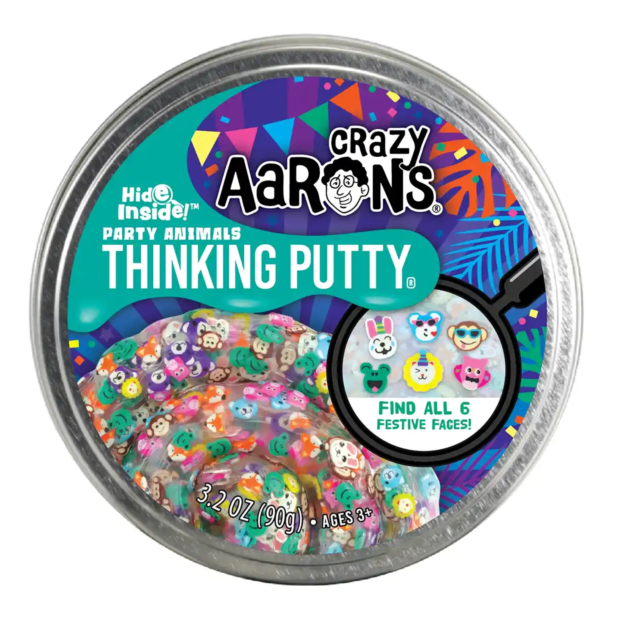 Party Animal - Full Size 4" Thinking Putty Tin for EU