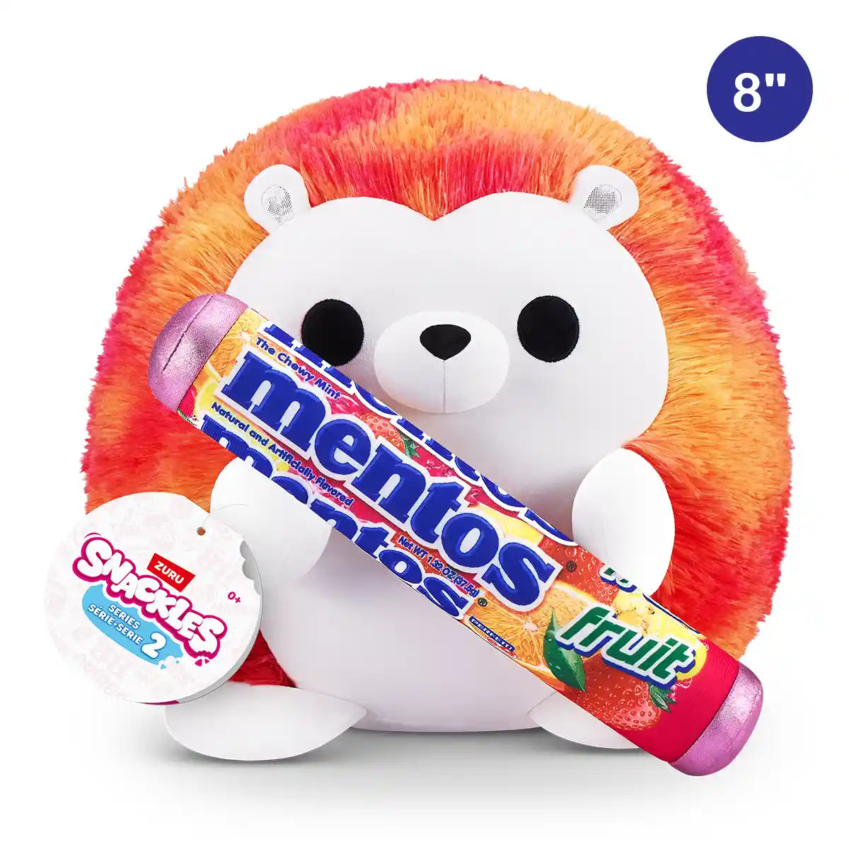 Snackles-Plush 8"-Series 2-Plush 8" Hedgehog & Mentos (fruit)