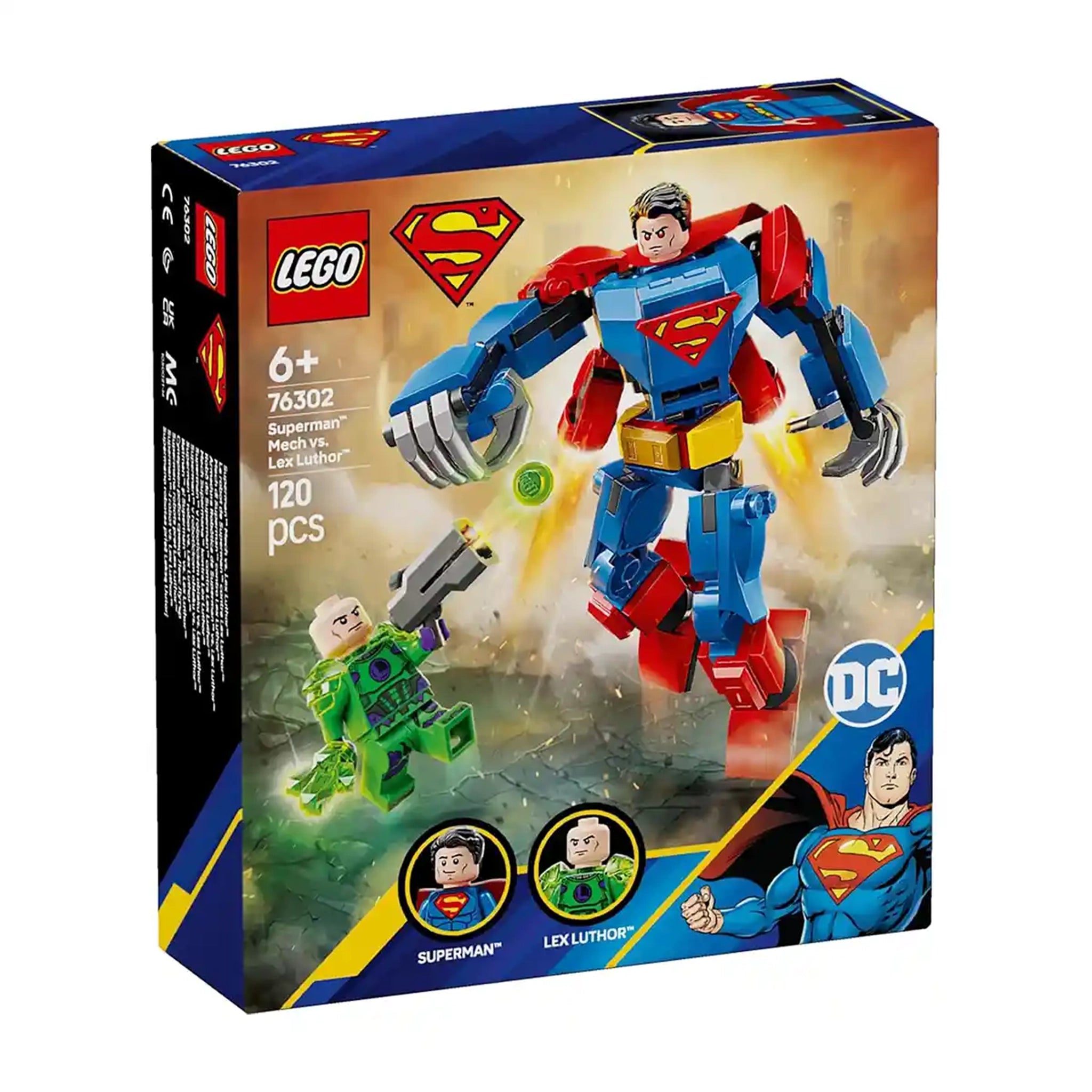 LEGO® DC Superman™ Mech vs. Lex Luthor™ Super Hero™ Toy Figure Playset 76302