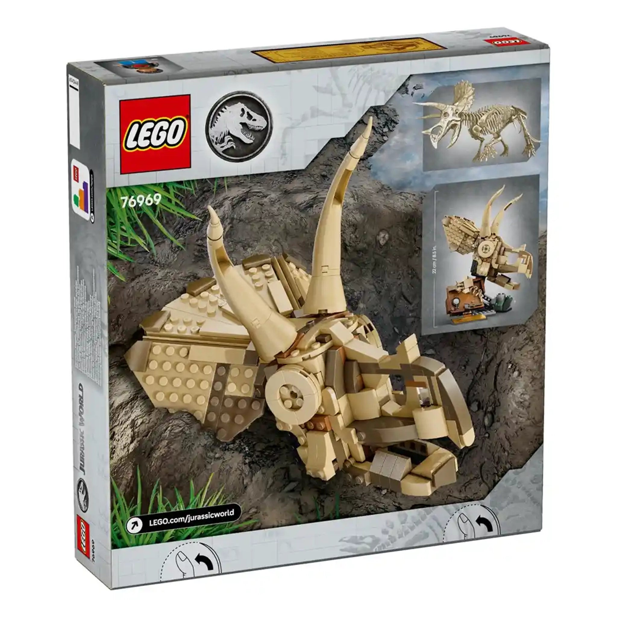 LEGO® Jurassic World Dinosaur Fossils: Triceratops Skull Model Set 76969