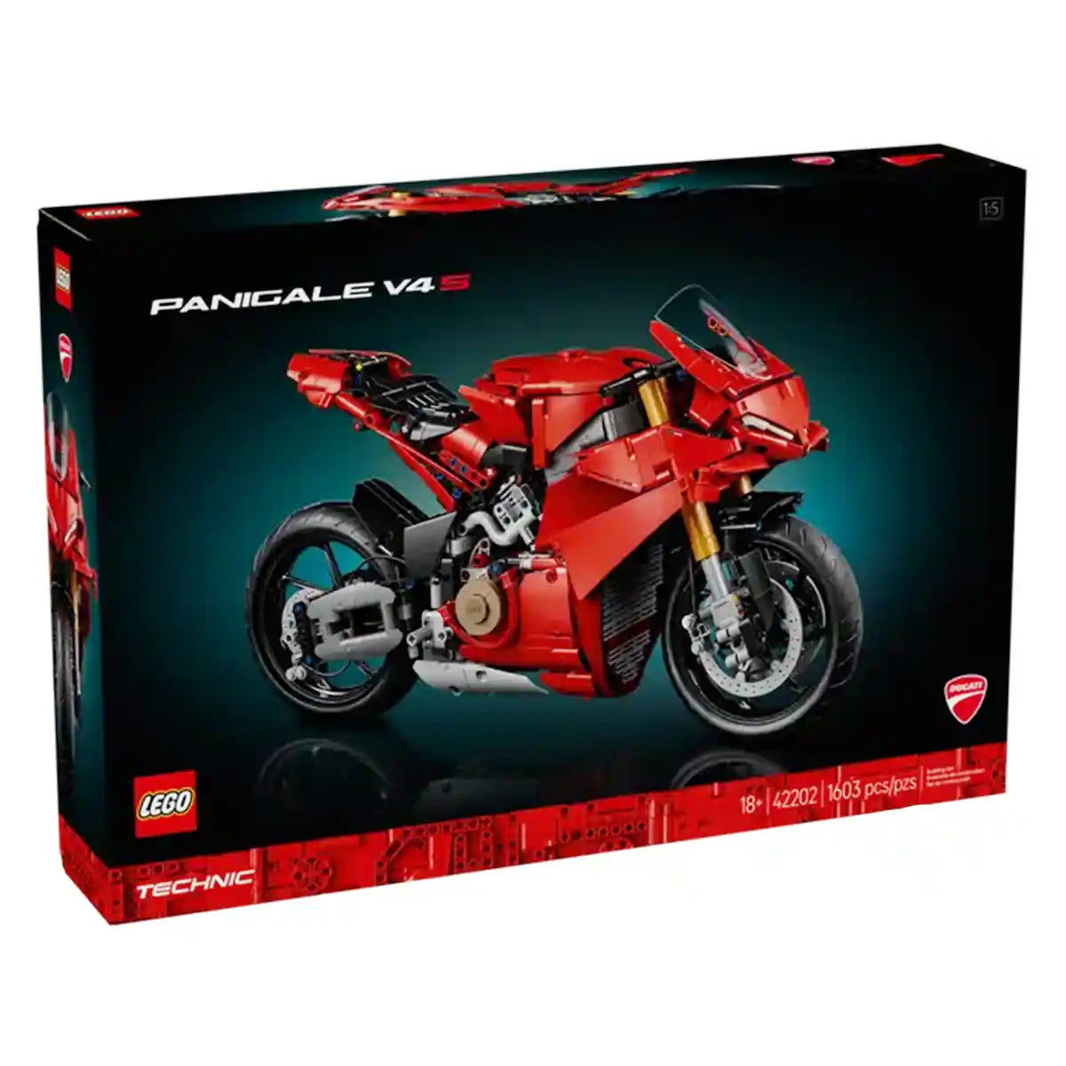 LEGO Technic Ducati Panigale V4 S Motorcycle Model Building Set 42202