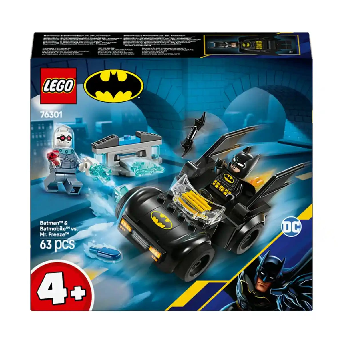 LEGO DC Batman Batman & Batmobile vs Mr. Freeze Vehicle Playset 76301