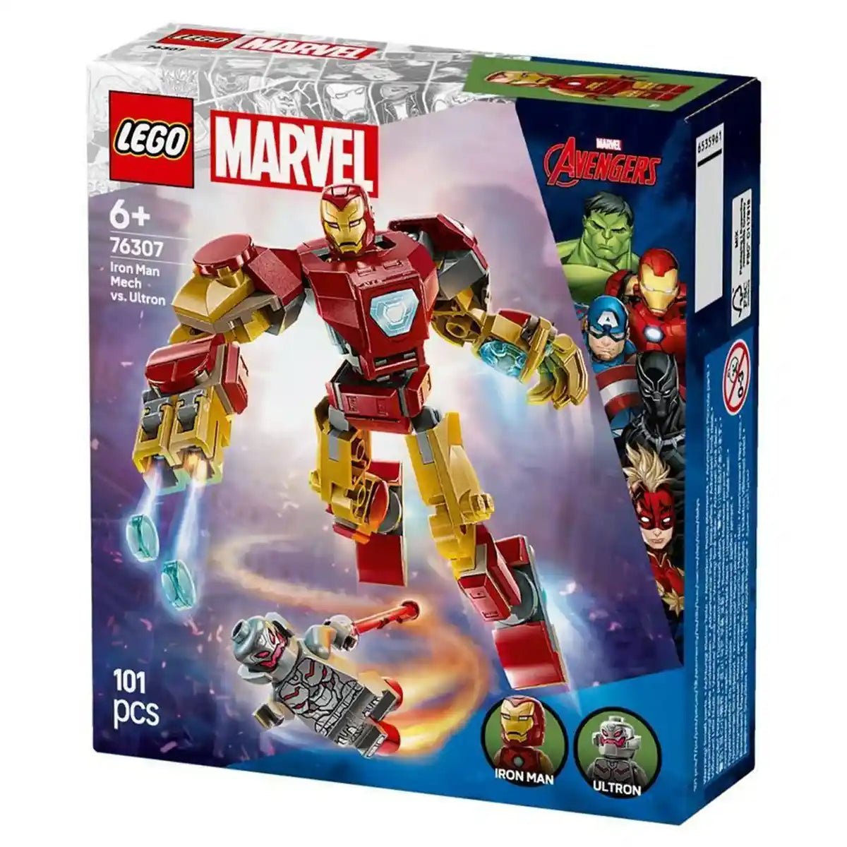 LEGO Marvel Iron Man Mech vs. Ultron Buildable Super Hero Figure Playset 76307
