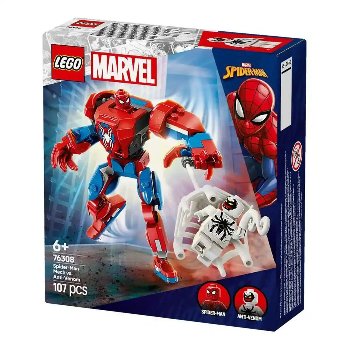 LEGO Marvel Spider-Man Mech vs. Anti-Venom Buildable Toy Figure Set 76308