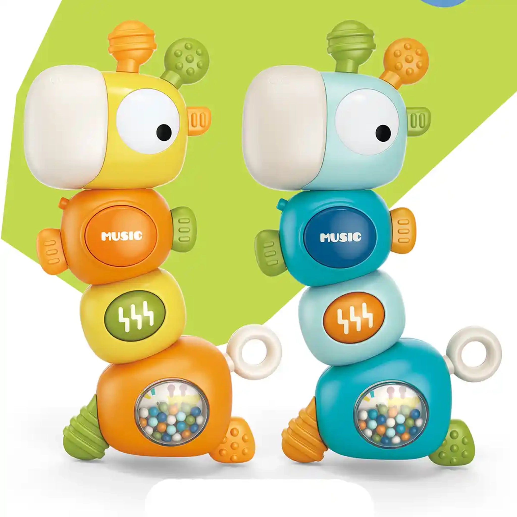 Baby Giraffe Rattle （blue /orange)