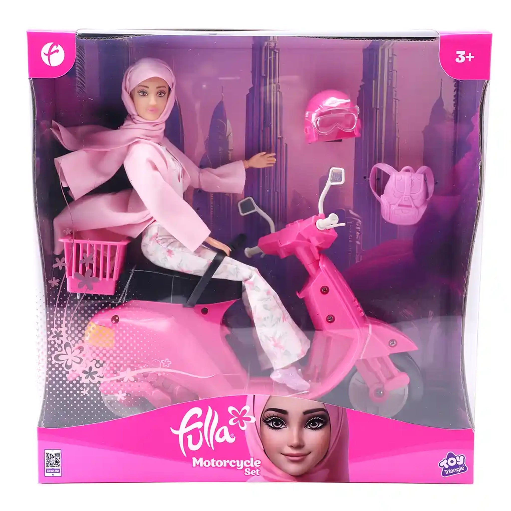 Fulla Doll with Pink Motorbike Set