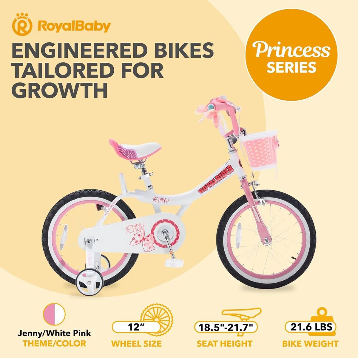 RB Ez Jenny Pink 12" Children Bicycle