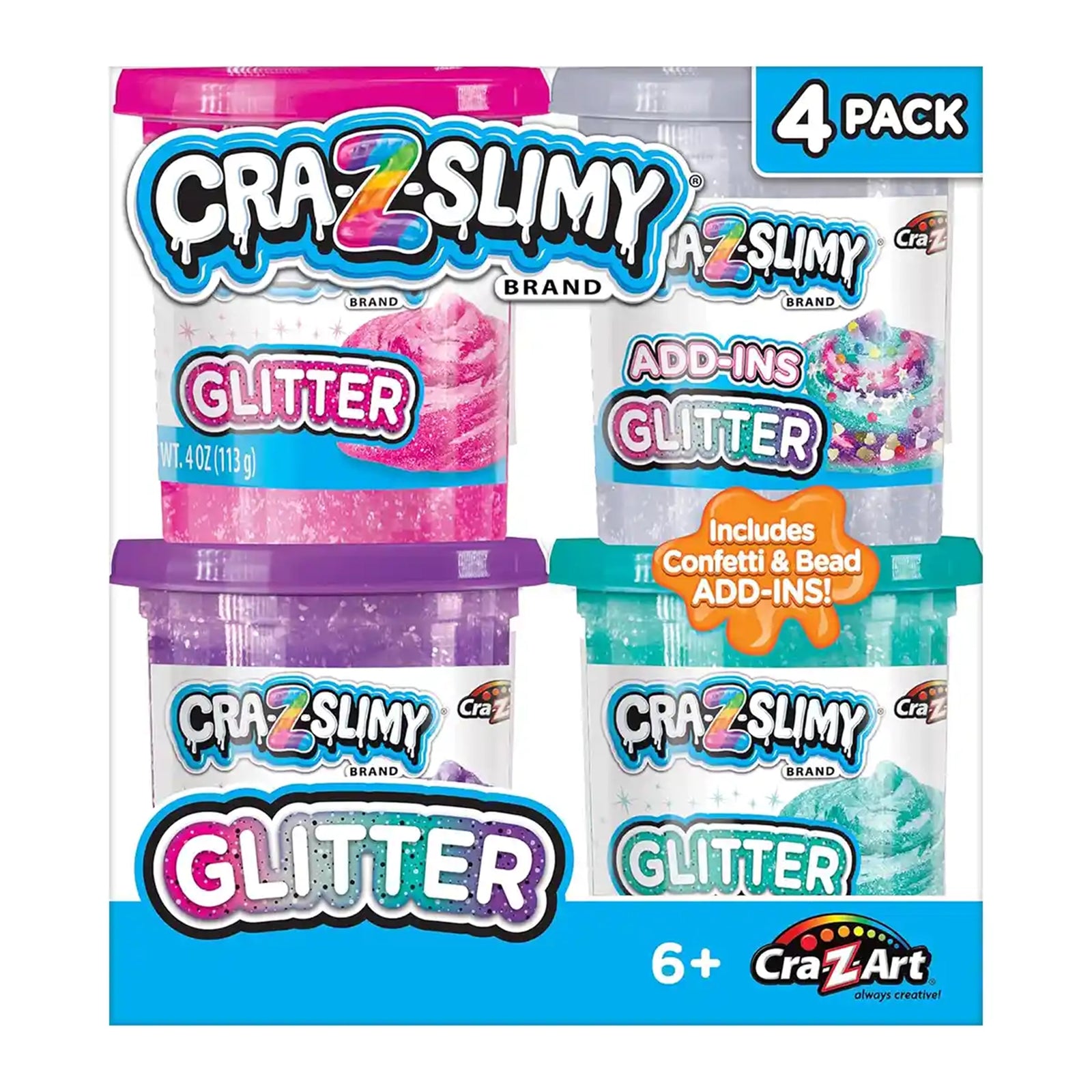 Cra-Z-Slimy Glitter! 4 Pack