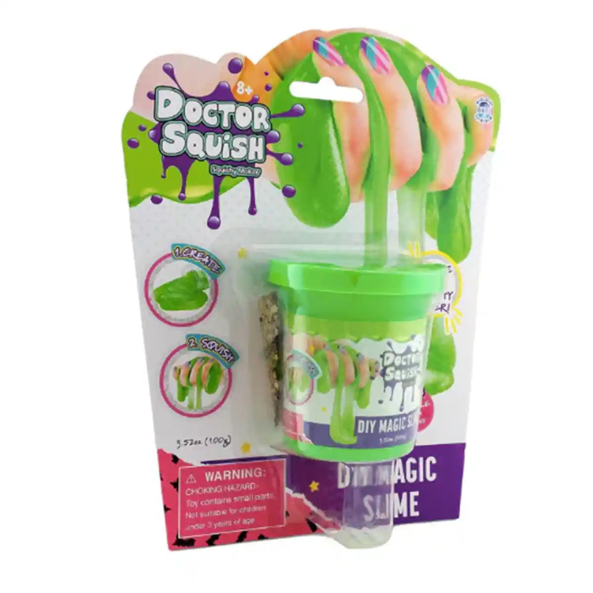 Doctor Squish - Diy Magic Slime Blister Pack - Green - 100 Grams