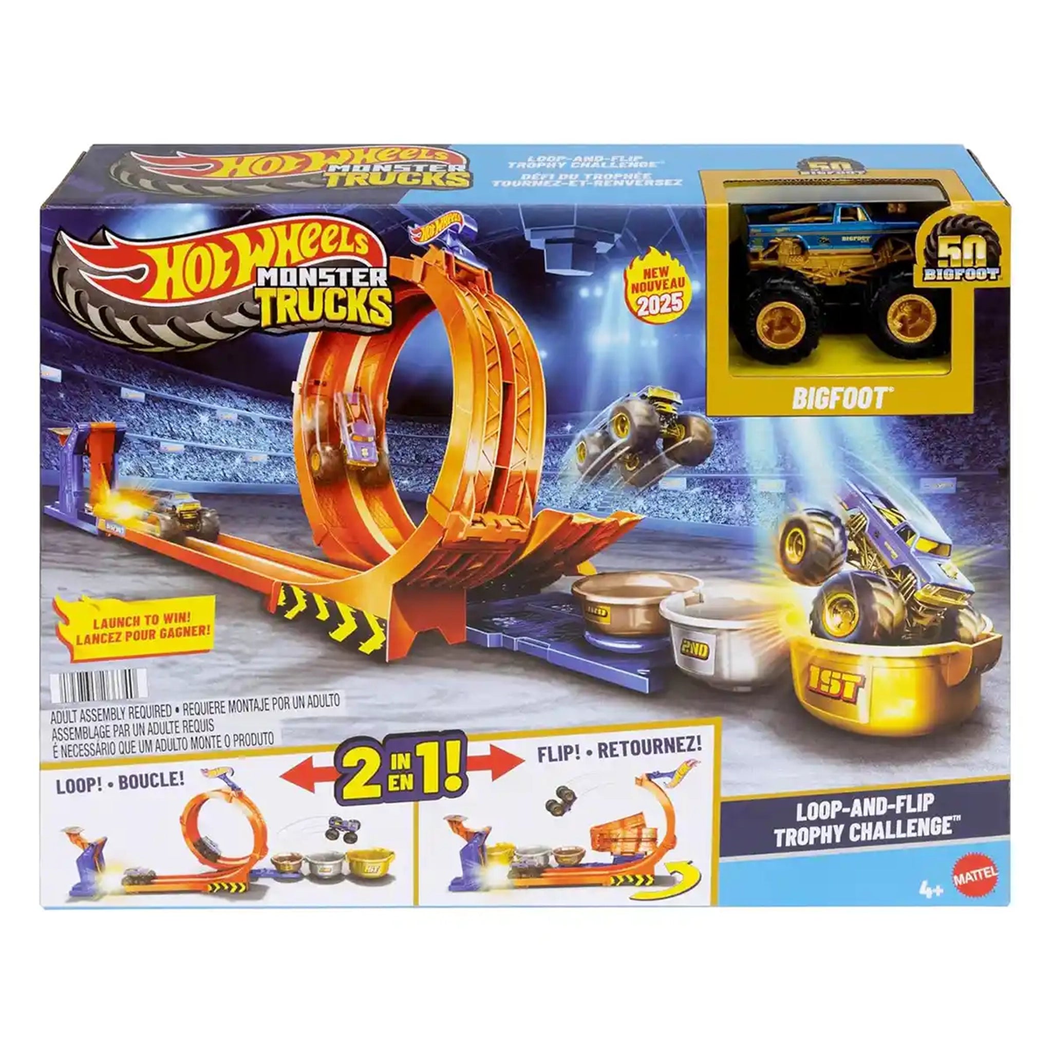 Hot Wheels Monster Trucks Loop & Flip Trophy Challenge