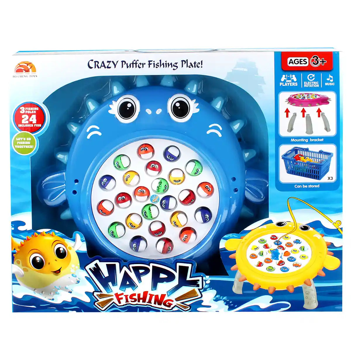 Puffer Electric Music Fishing Table (3 Colors Mixed) New