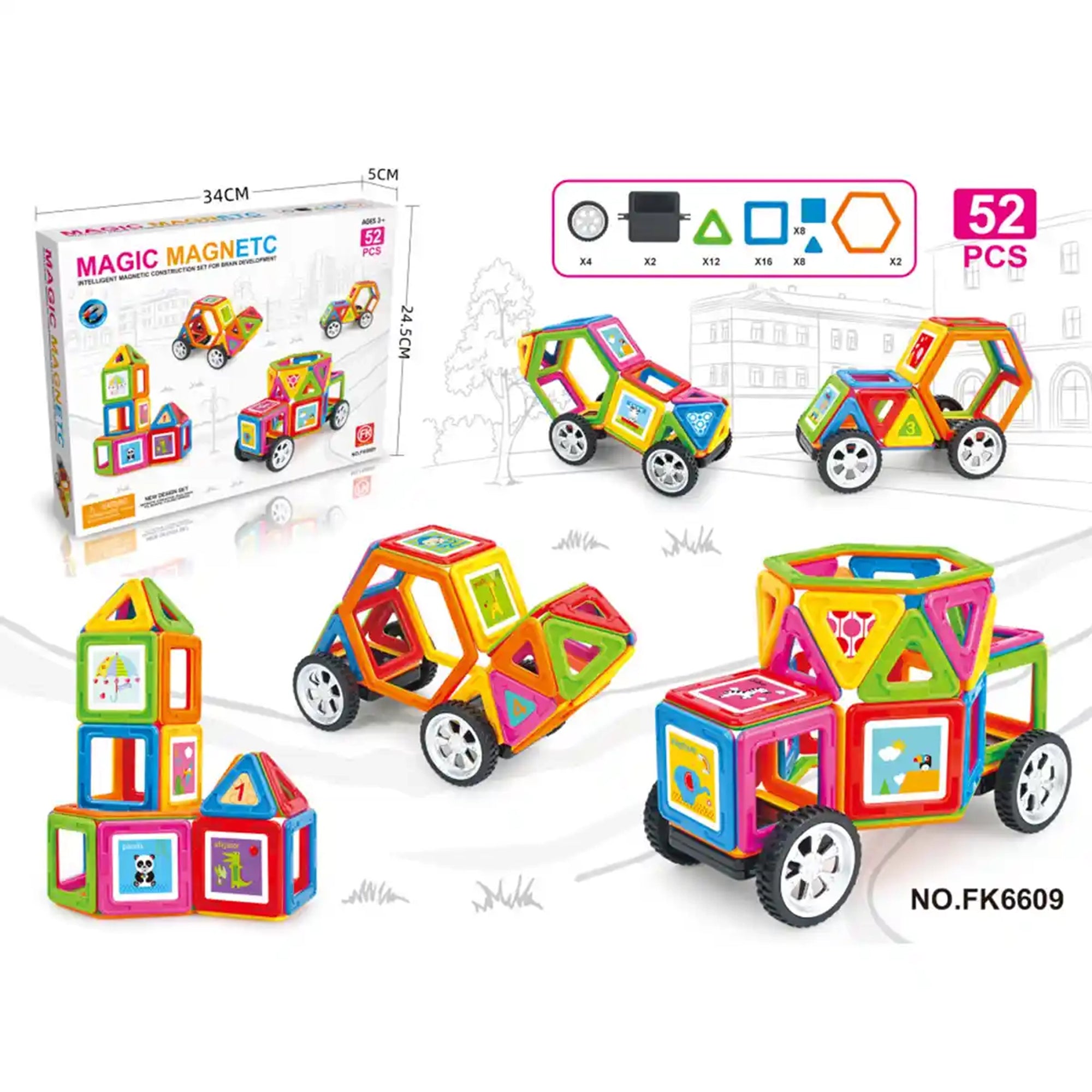 MAGNETIC BLOCKS 52PCS