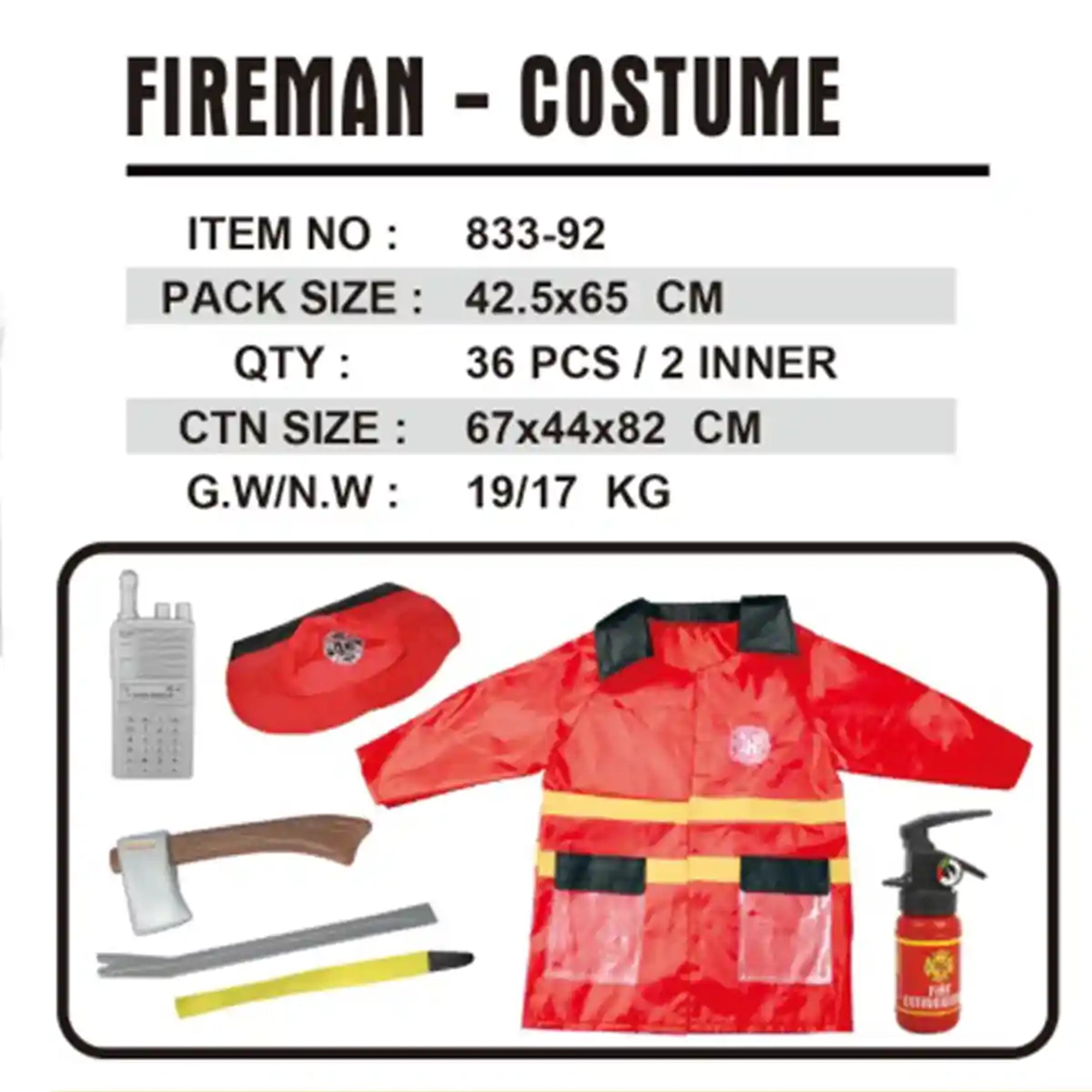 FIREFIGHTING COSTUME SET