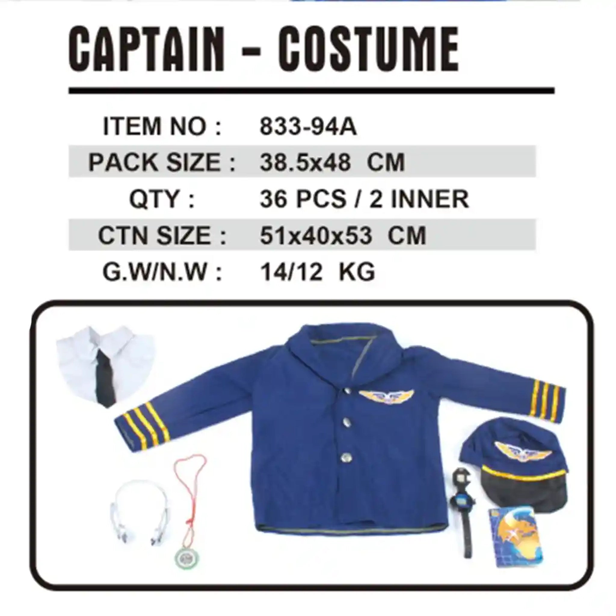 CAPTAIN COSTUME SET