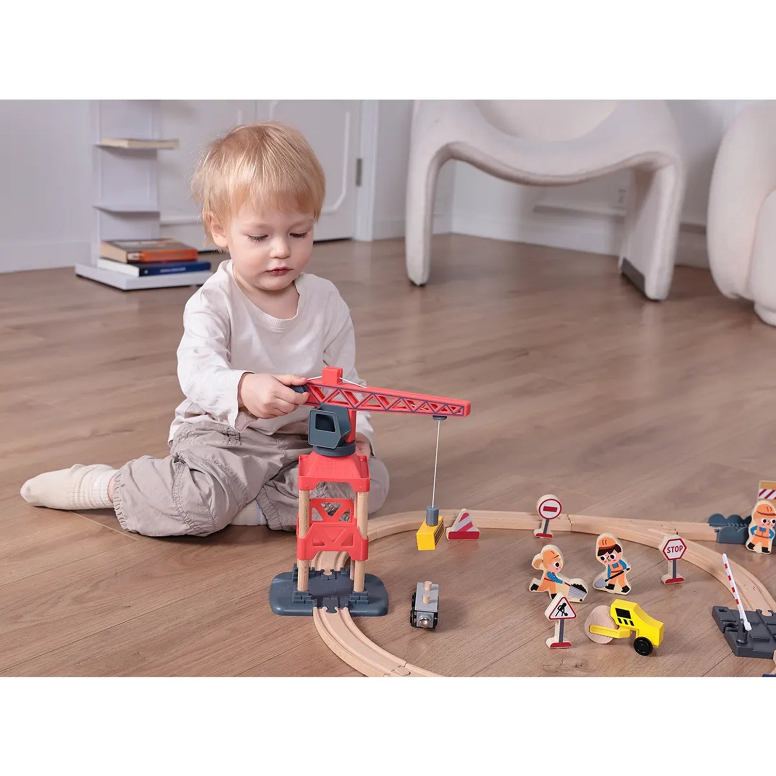 Edufun Wooden Construction Railway Set 3yrs+