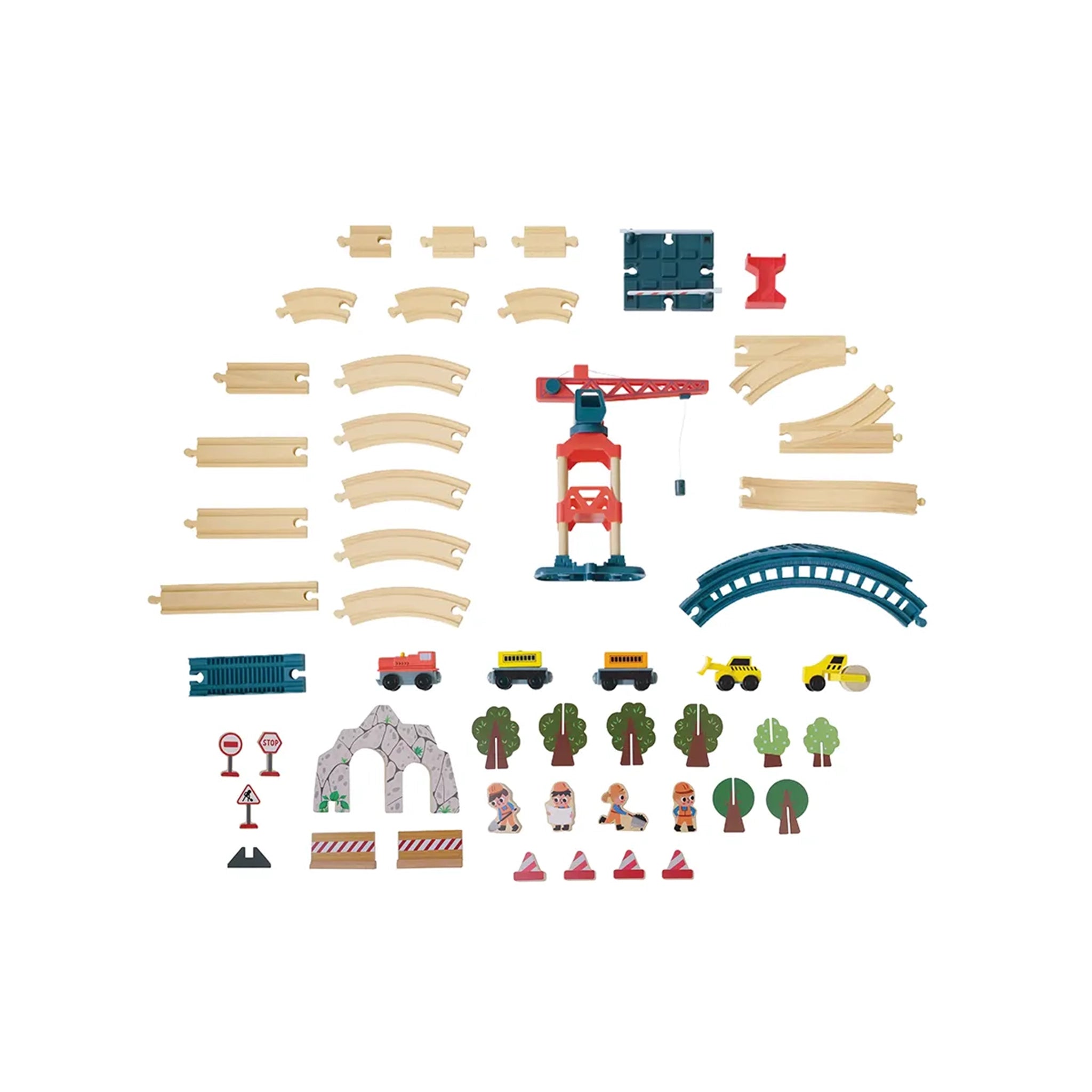 Edufun Wooden Construction Railway Set 3yrs+