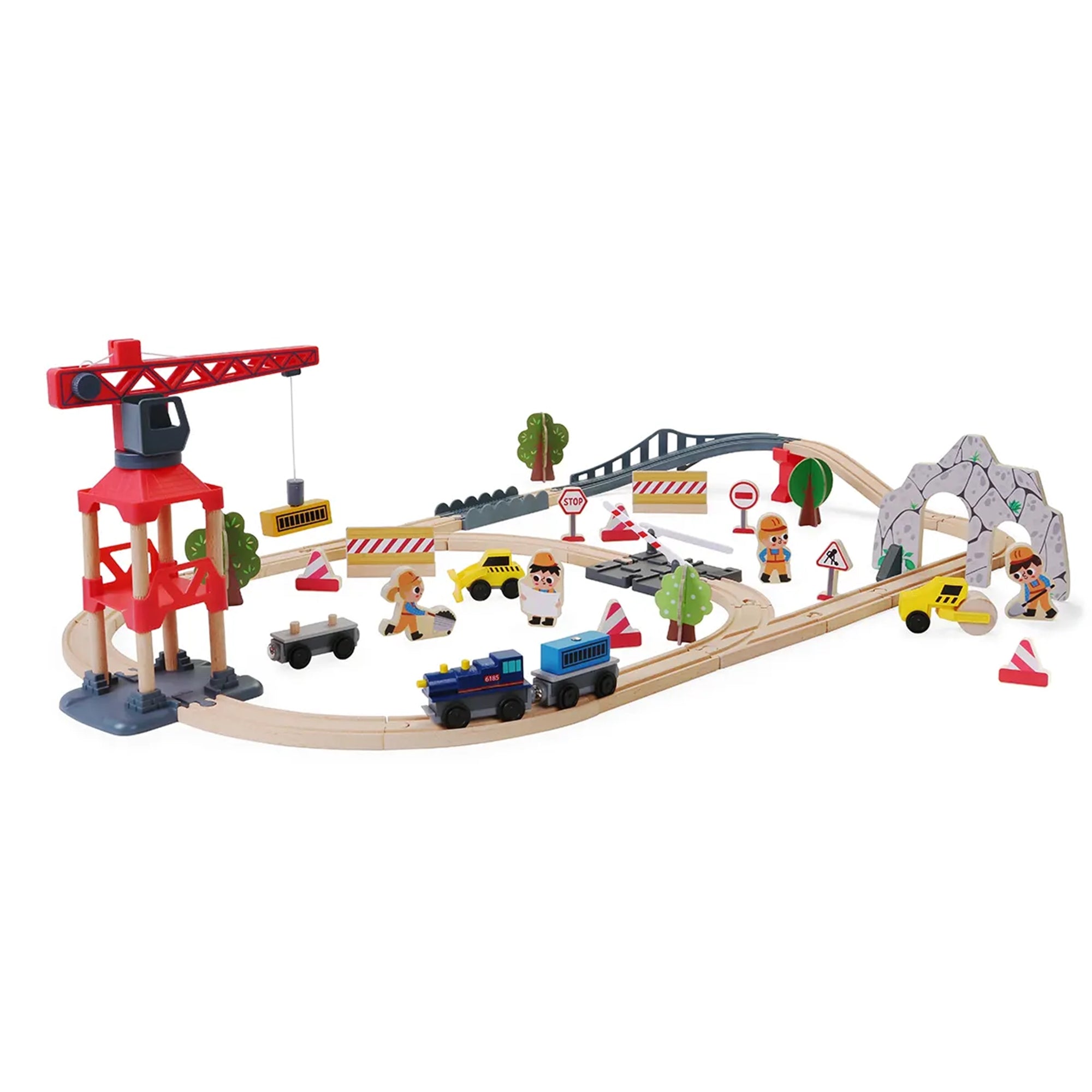 Edufun Wooden Construction Railway Set 3yrs+