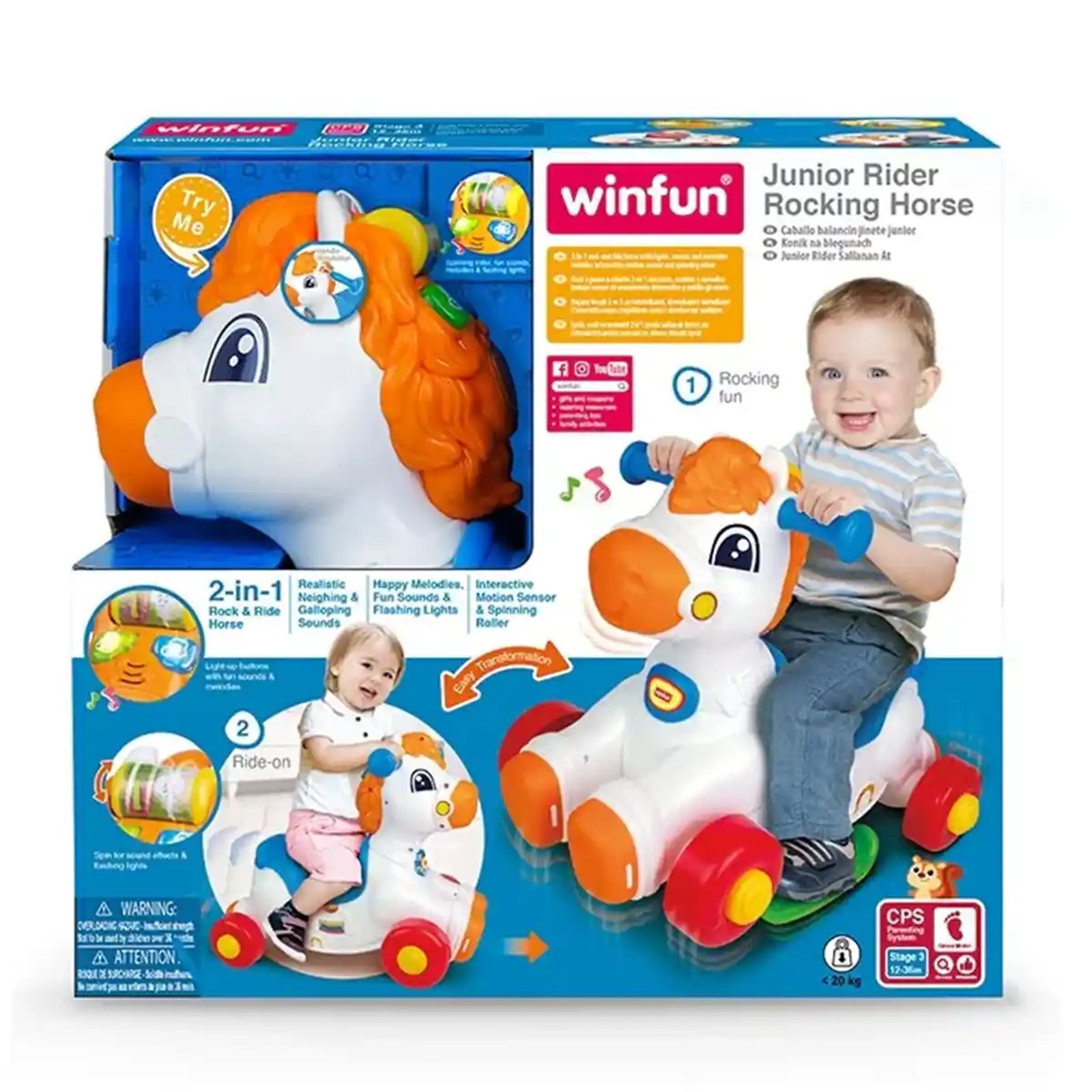 WINFUN JUNIOR RIDER ROCKIN HORSE