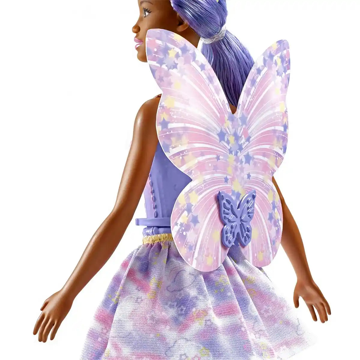 Barbie Dreamtopia Fairy Doll, Purple Hair & Star-Decorated Wings