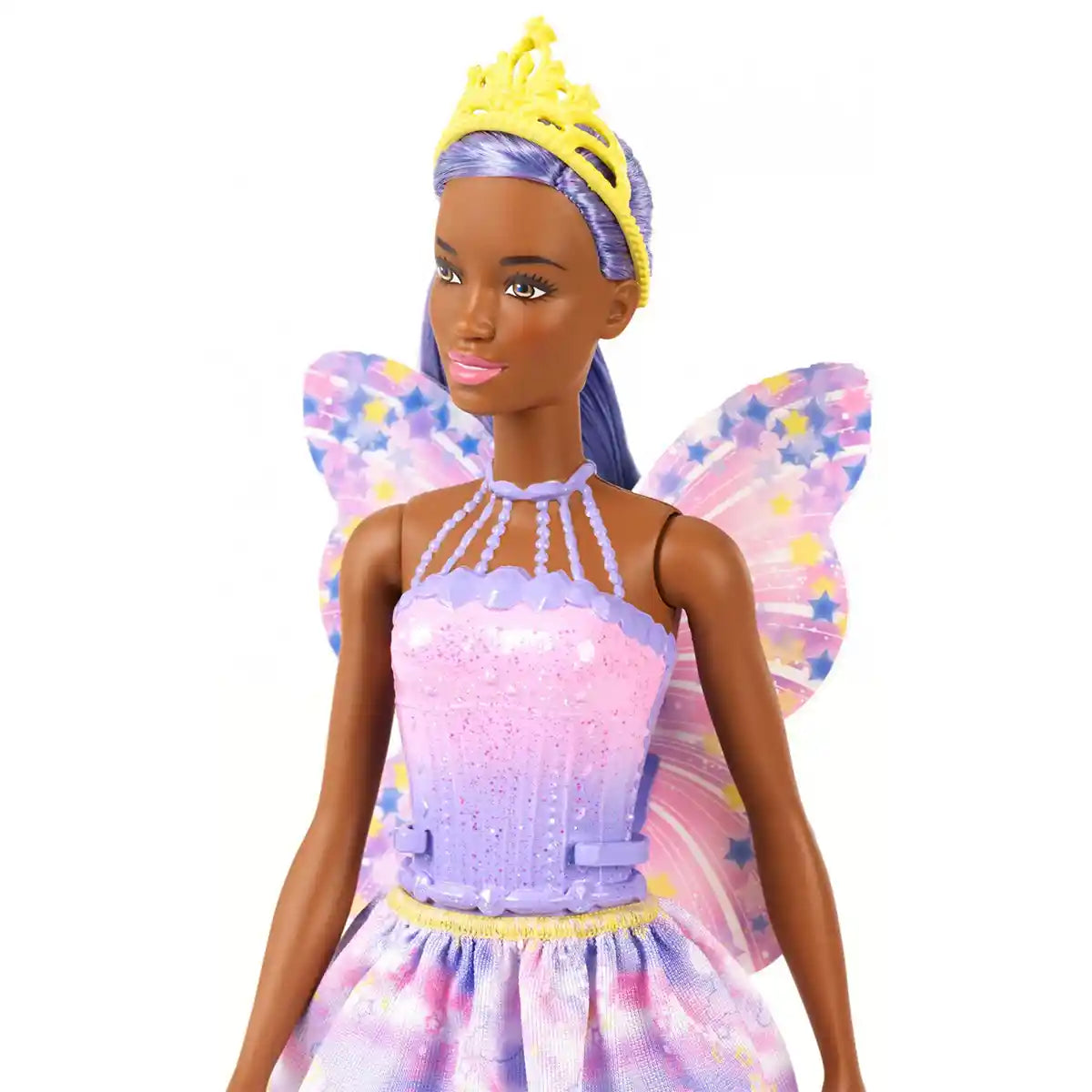 Barbie Dreamtopia Fairy Doll, Purple Hair & Star-Decorated Wings