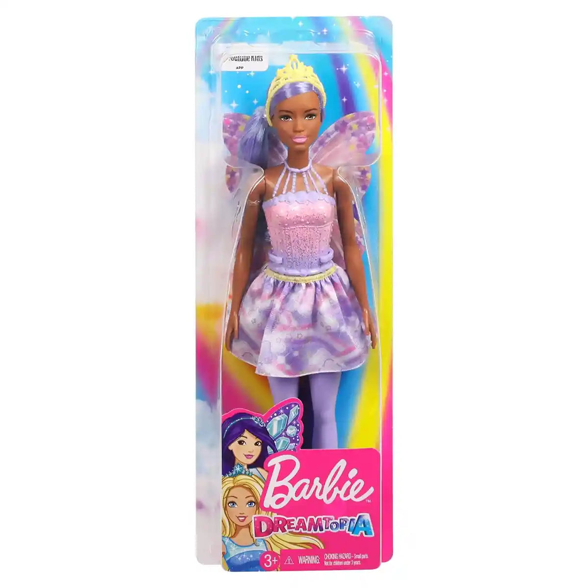 Barbie Dreamtopia Fairy Doll, Purple Hair & Star-Decorated Wings