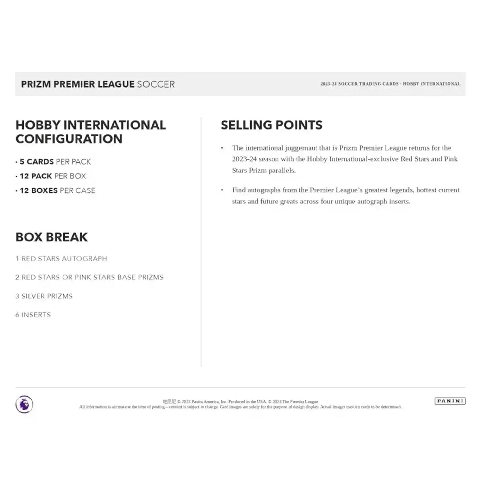 Panini Prizm Premier League Soccer