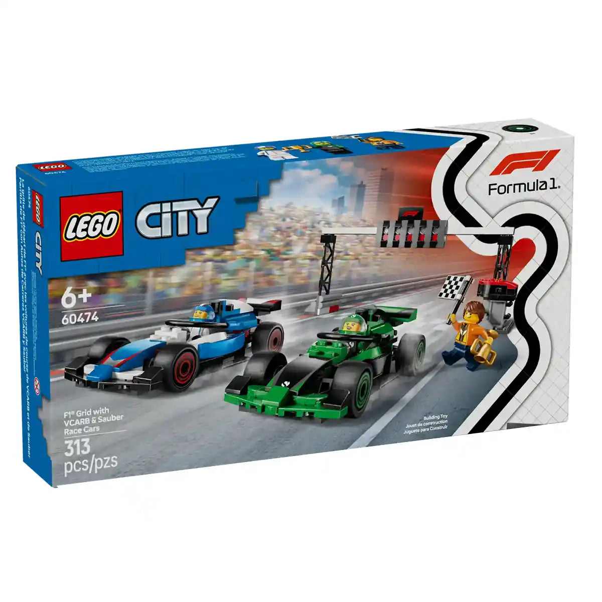 Lego 60474 F1 Grid with VCARB & Sauber Race Cars
