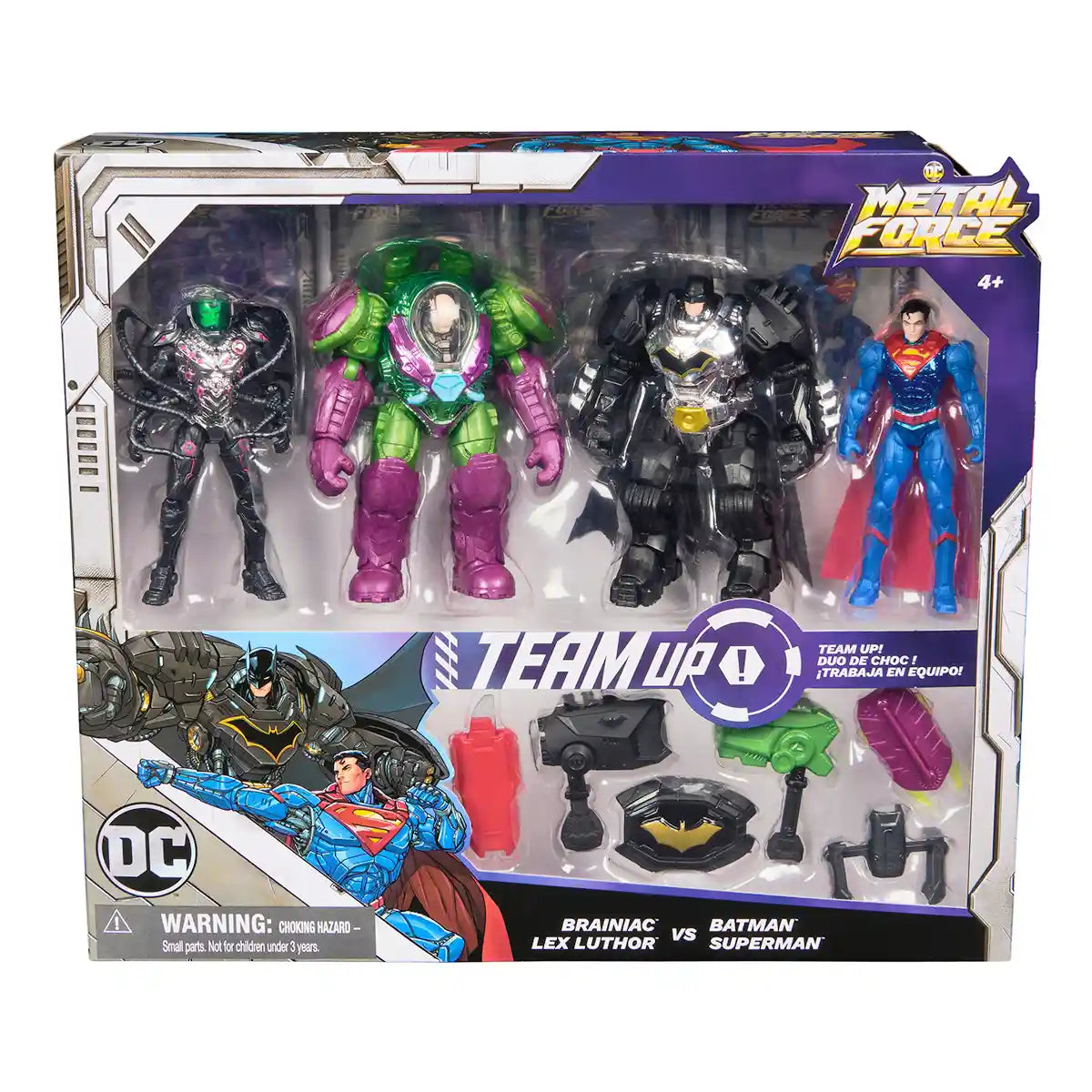DC Metal Force Fig 4" Team Up Battle Pack