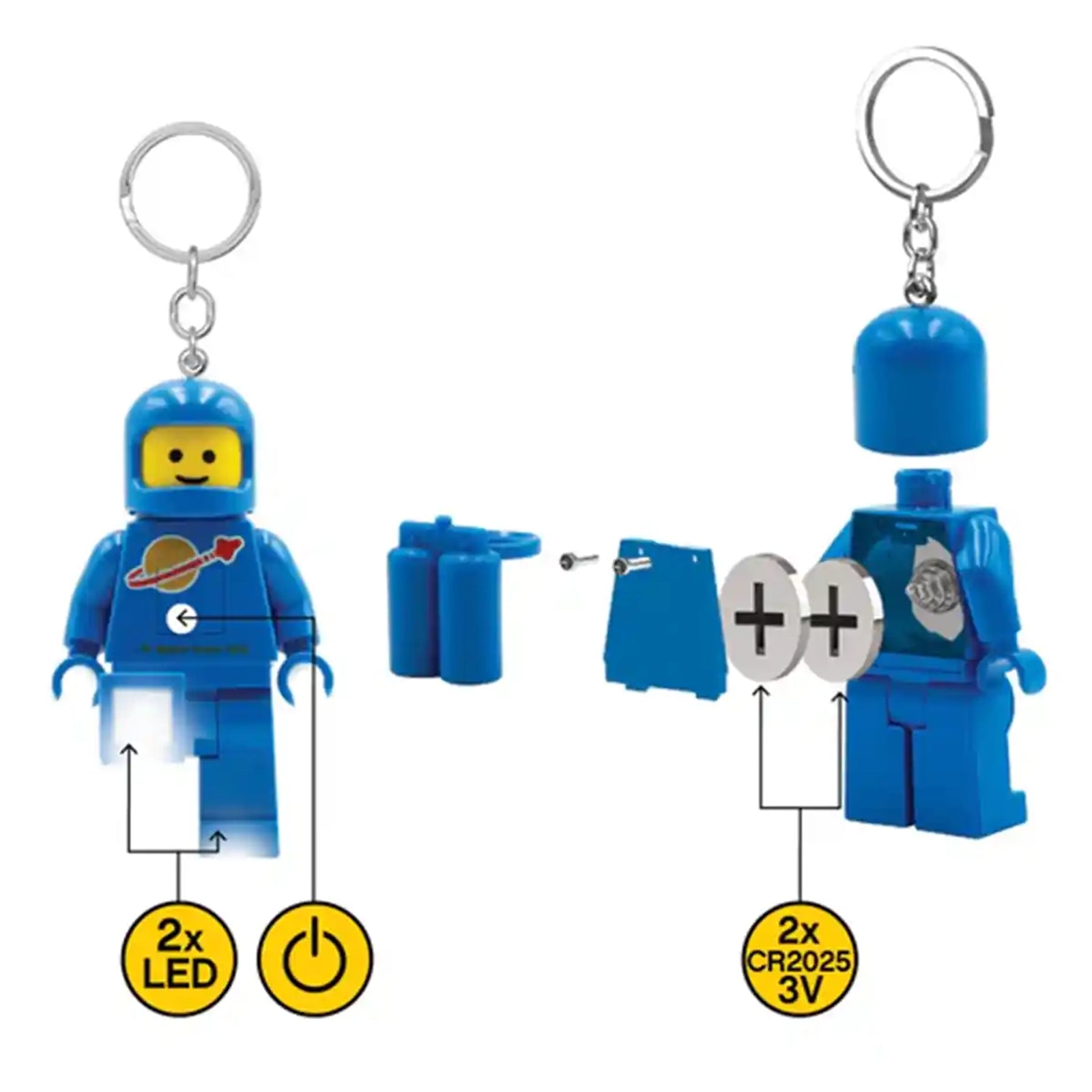 Lego IQ Minifigures Keychain Light Spaceman (Blue)