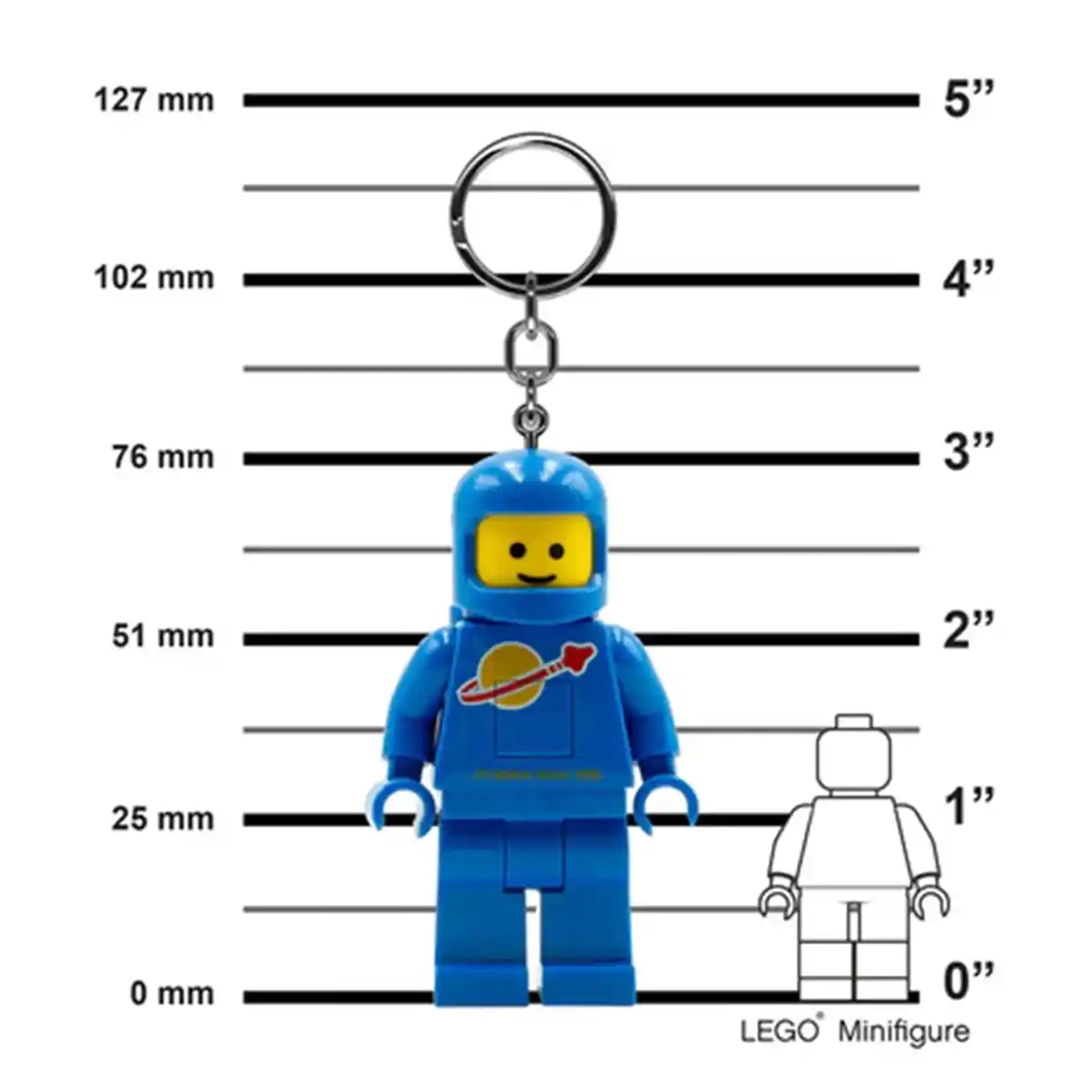 Lego IQ Minifigures Keychain Light Spaceman (Blue)