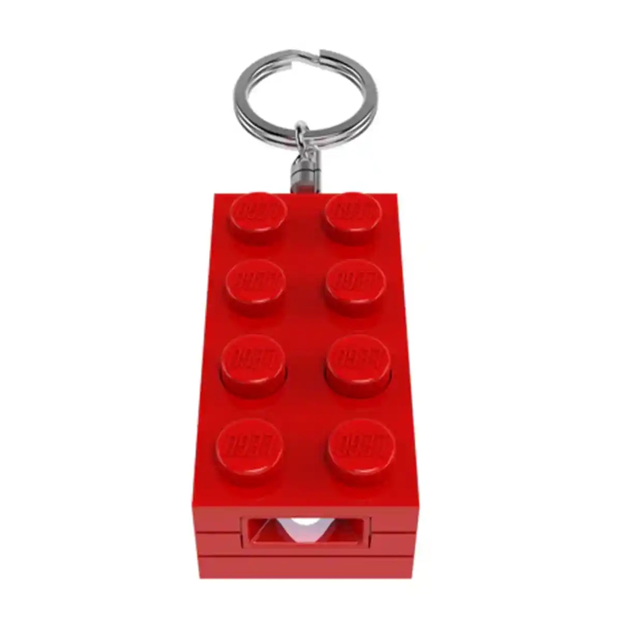 Lego IQ Minifigurines Keychain Light 2x4 Brick (Red)