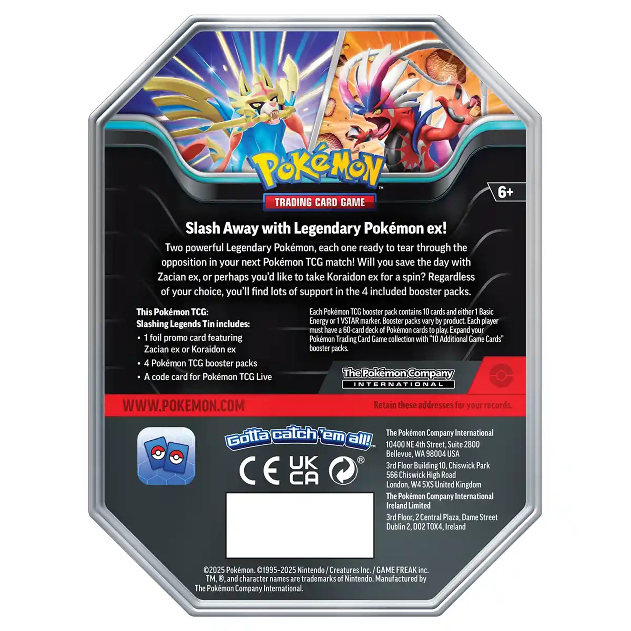 Pokemon TCG: Slashing Legends Tin
