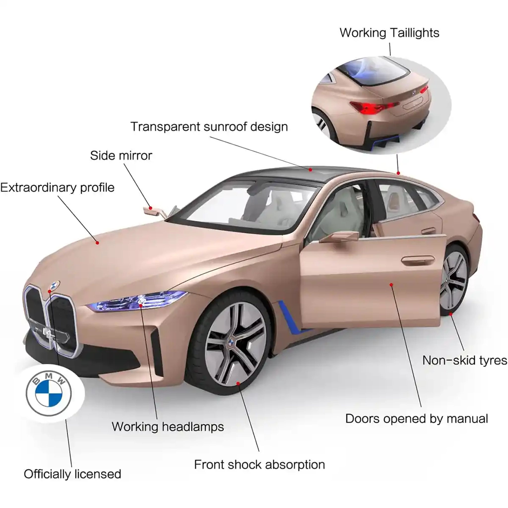 RASTAR 1:14 BMW i4 Concept - Golden