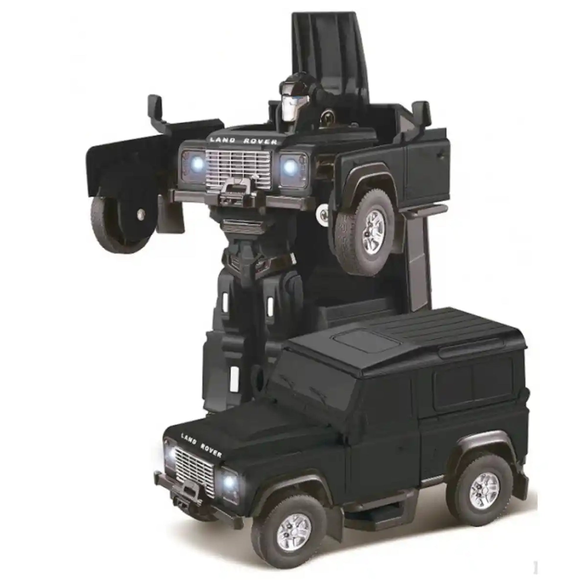 RASTAR Die cast 1/32 Land Rover Defender Transformable car - Black/Red/Green/Yellow